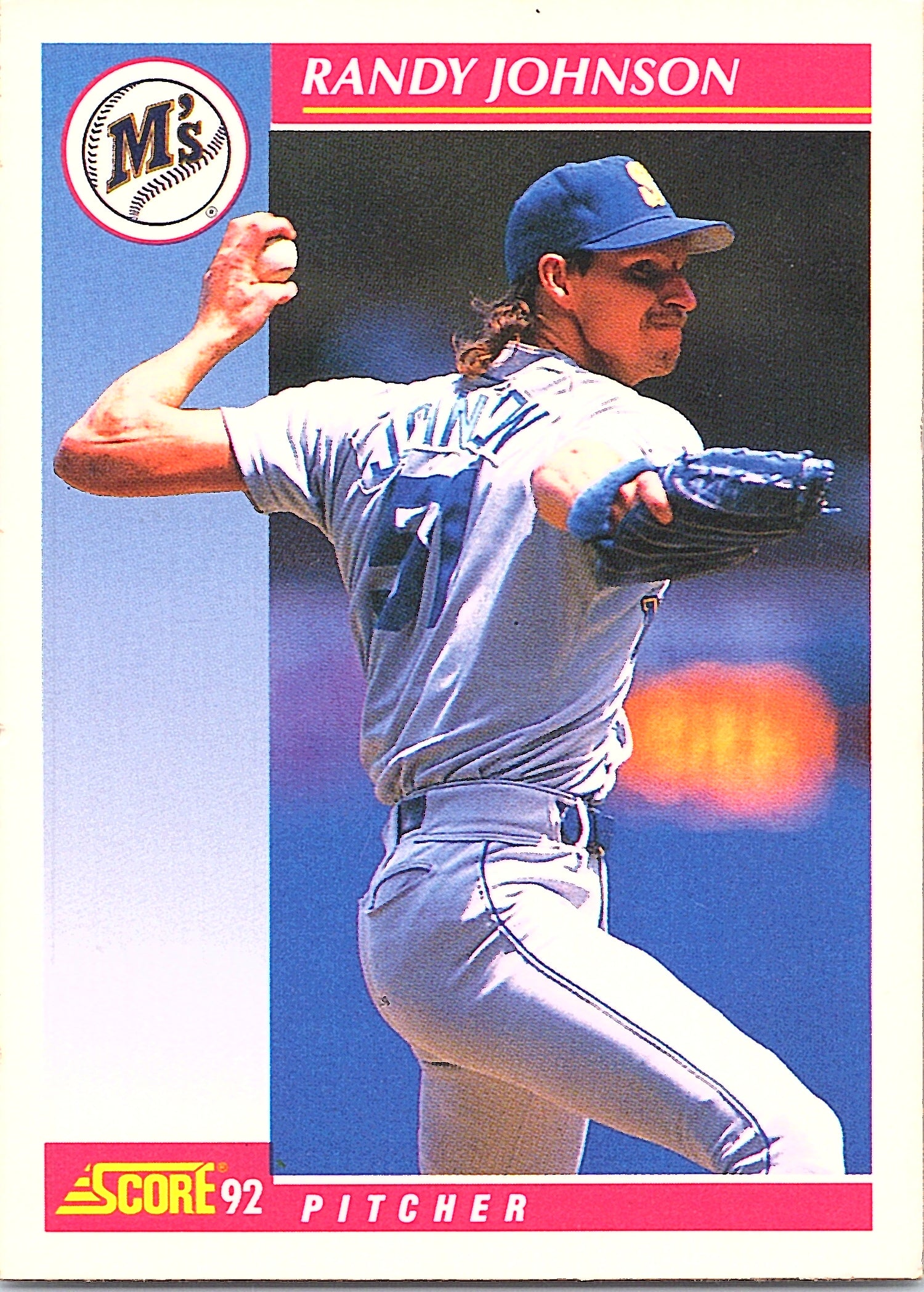 1992 Score Randy Johnson #584 Seattle Mariners Excellent