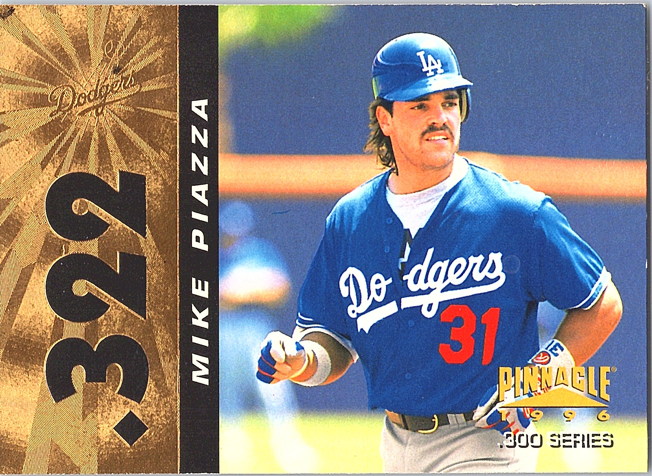 1996 Pinnacle Mike Piazza #322 Los Angeles Dodgers Excellent