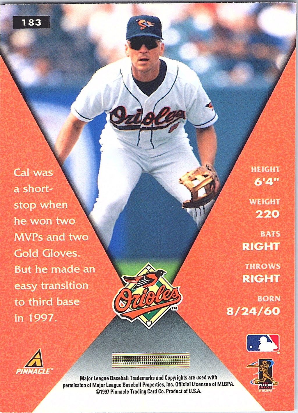 1998 Pinnacle Cal Ripken Jr. / Roberto Alomar #183 Baltimore Orioles Excellent