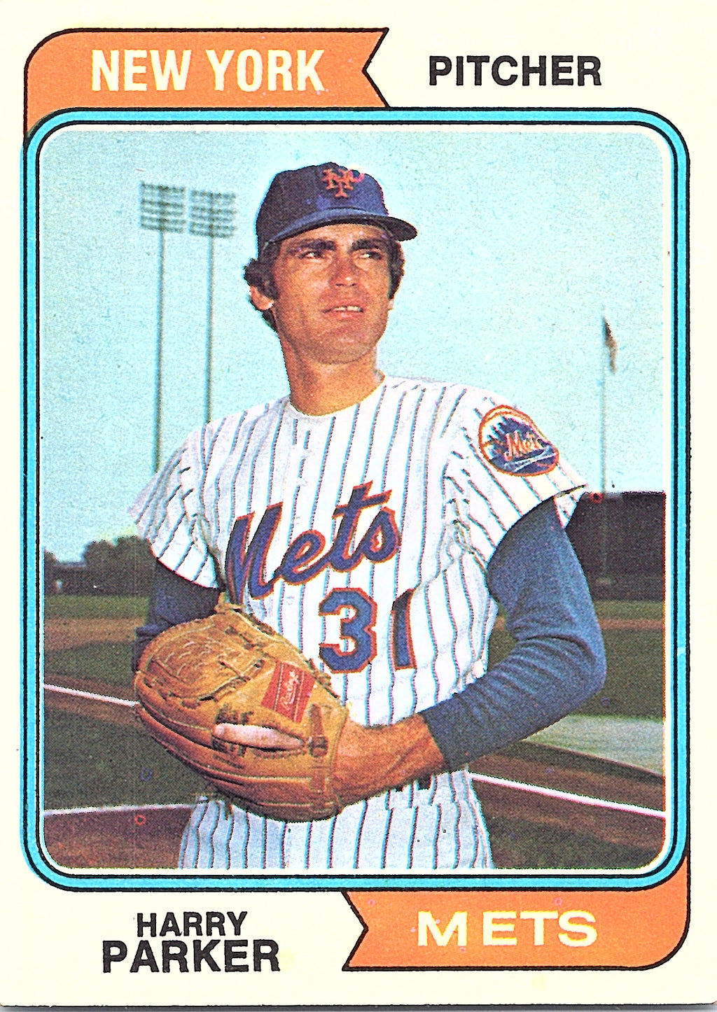 1974 Topps Harry Parker #106 New York Mets Excellent