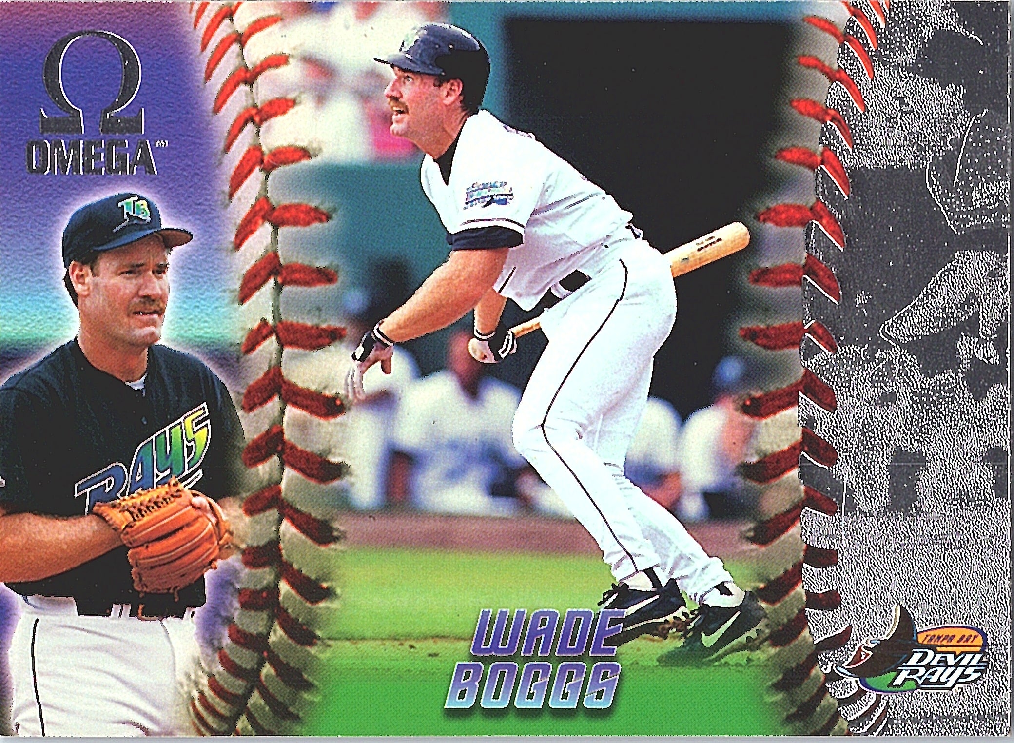 1998 Pacific Omega Wade Boggs #229 Tampa Bay Devil Rays Excellent
