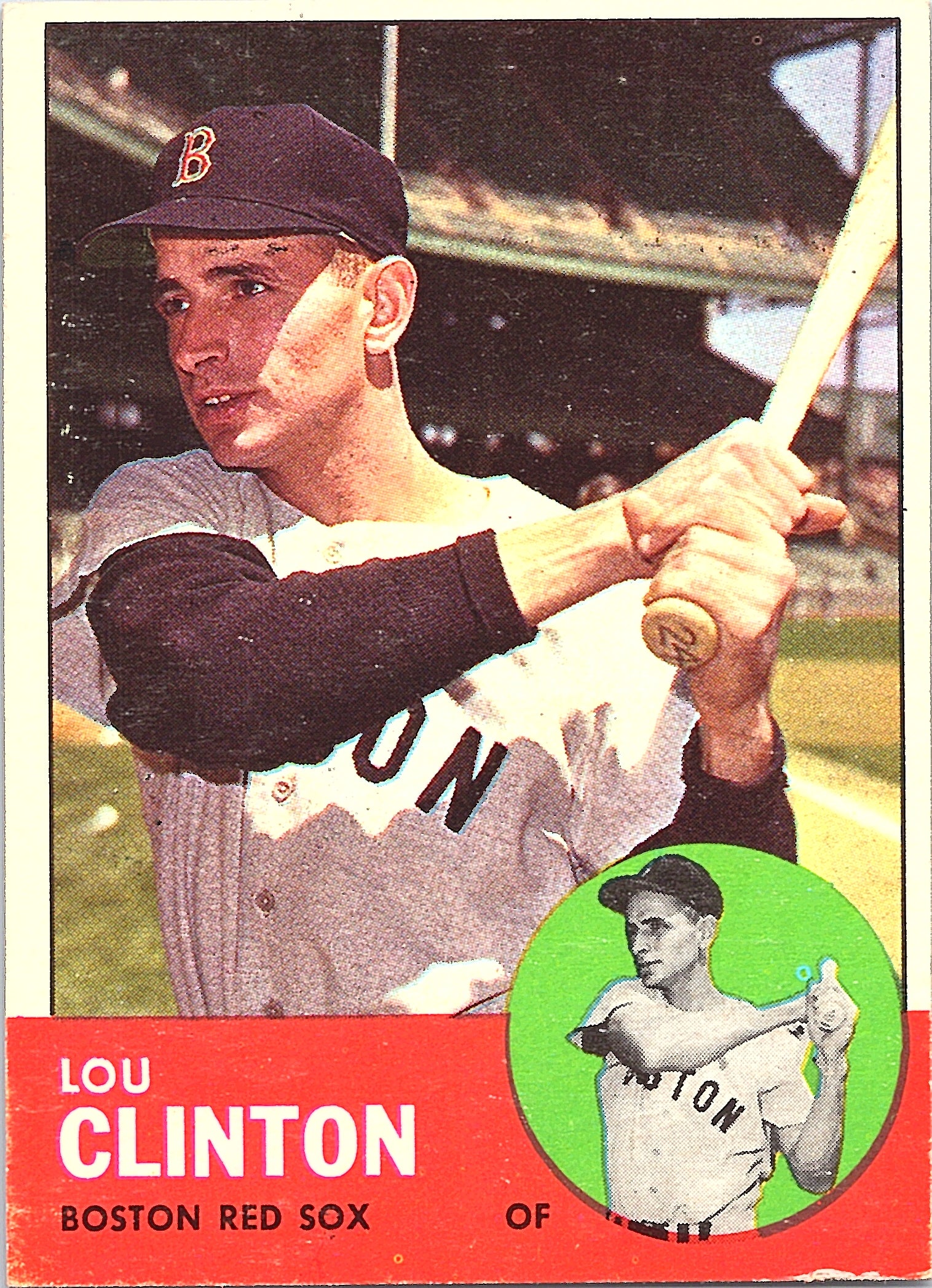 1963 Topps Lou Clinton #96 Boston Red Sox Excellent