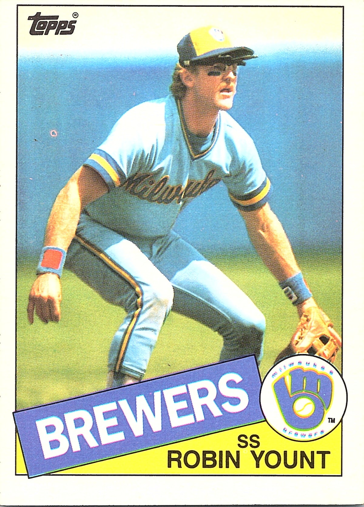 1985 Topps Robin Yount #340 Milwaukee Brewers Excellent