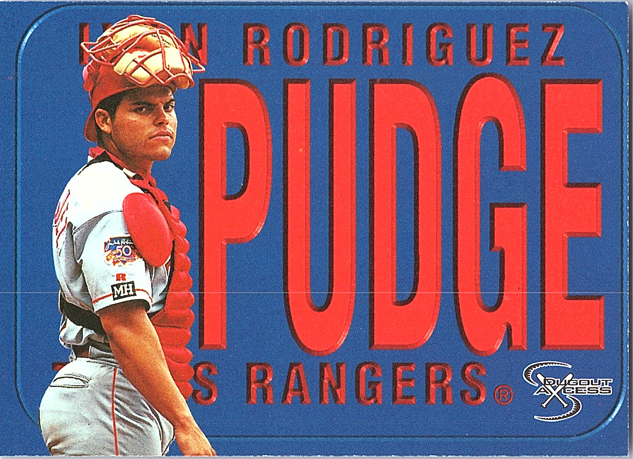 1998 SkyBox Dugout Axcess Ivan Rodriguez #140 Texas Rangers Excellent
