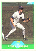 1989 Score Ryne Sandberg #35 Chicago Cubs Excellent