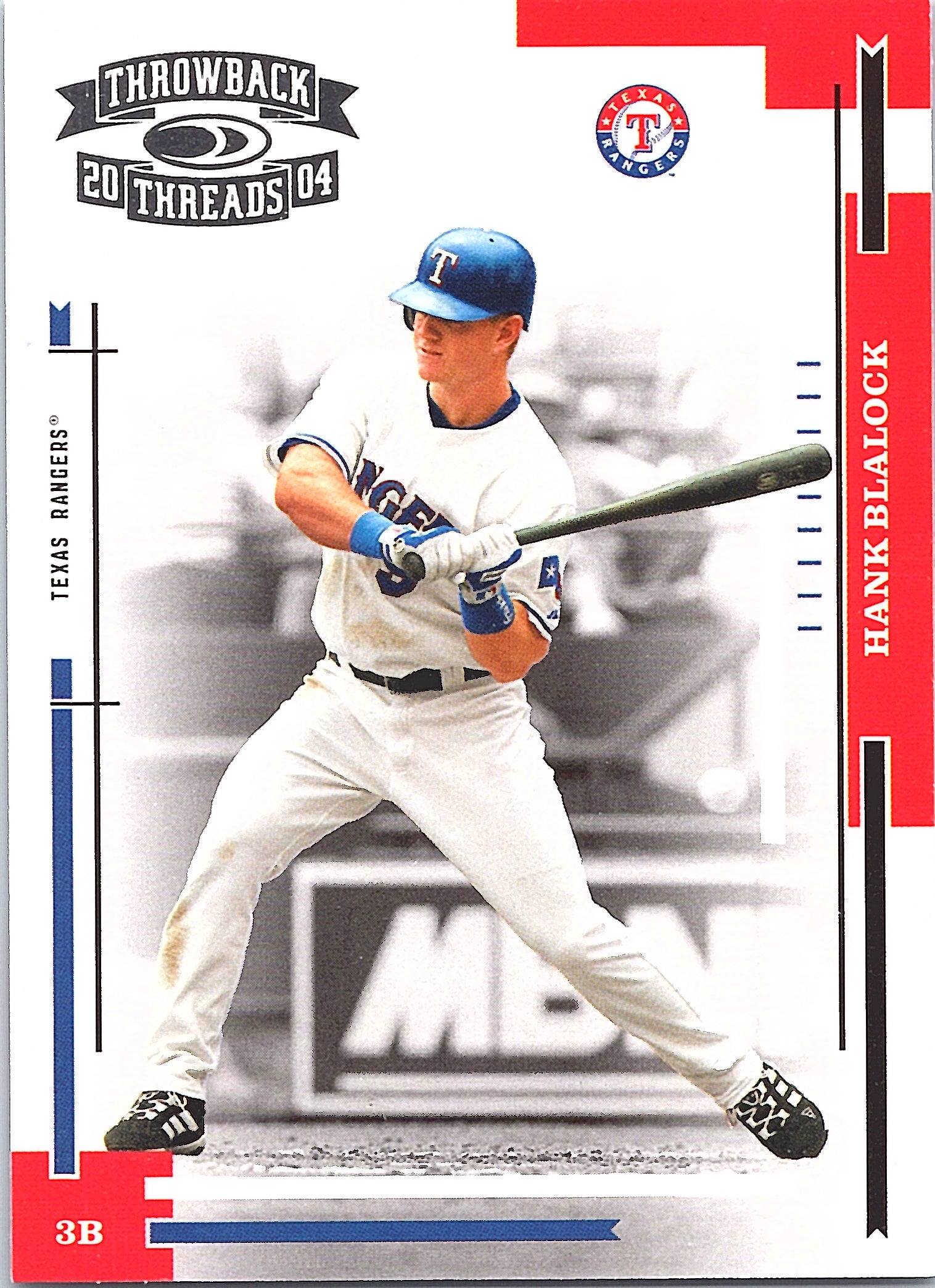 2004 Donruss Throwback Threads Hank Blalock #190 Texas Rangers Excellent