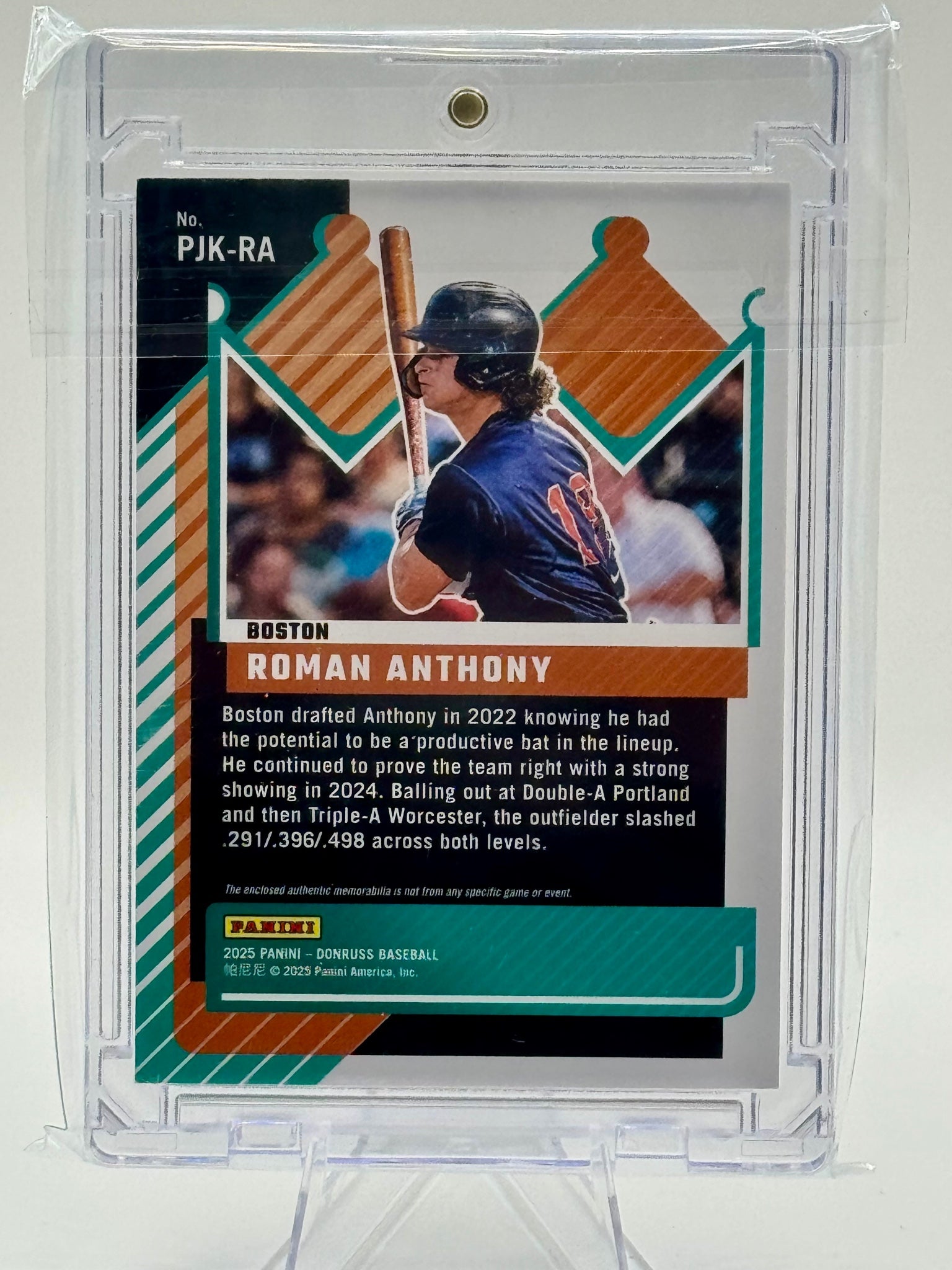 2025 Donruss Roman Anthony #PJK-RA Prospect Jersey Kings Orange Ice