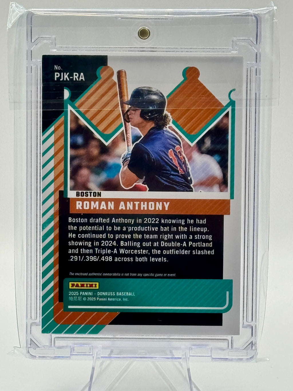 2025 Donruss Roman Anthony #PJK-RA Prospect Jersey Kings Orange Ice