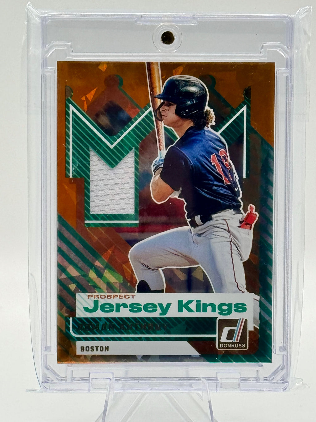 2025 Donruss Roman Anthony #PJK-RA Prospect Jersey Kings Orange Ice
