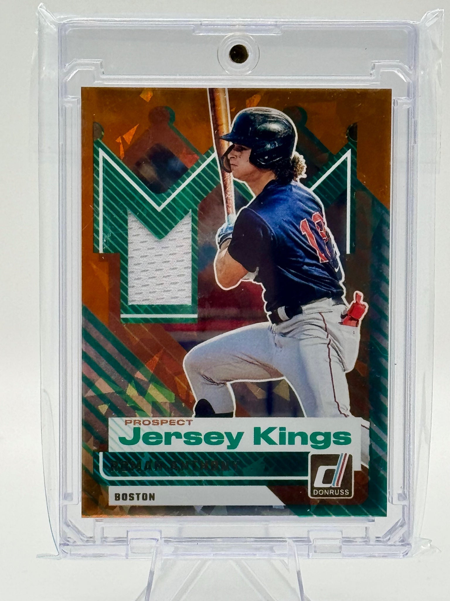 2025 Donruss Roman Anthony #PJK-RA Prospect Jersey Kings Orange Ice
