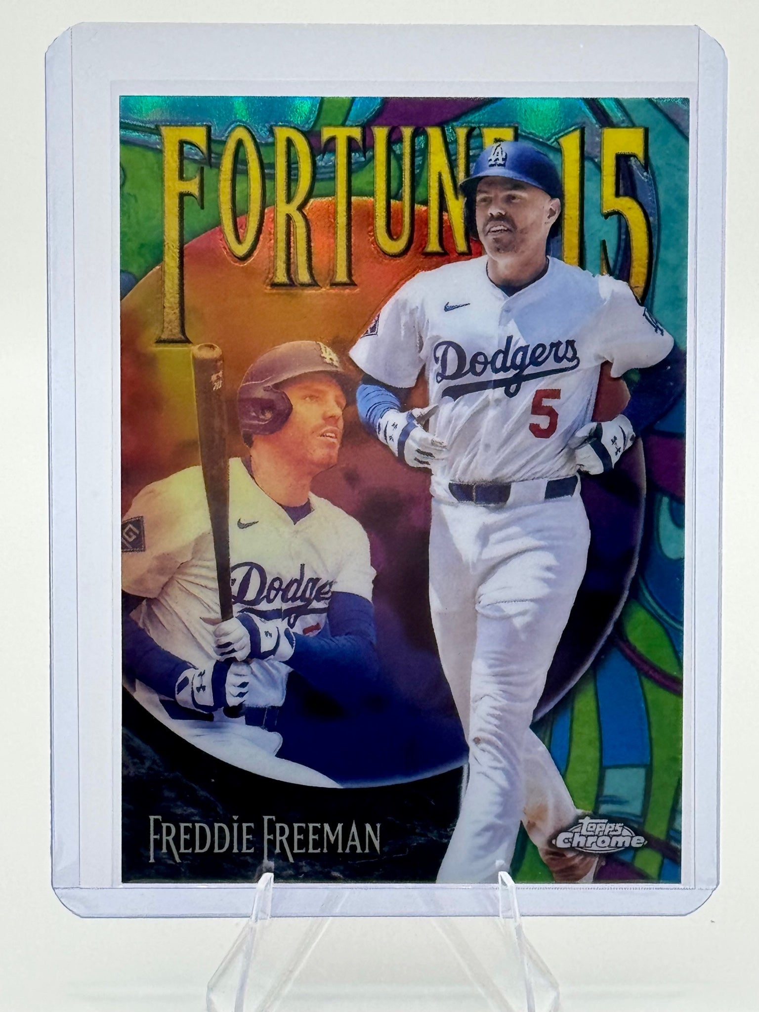 2025 Topps Chrome Update Freddie Freeman #F15-13 Fortune 15 Dodgers Near Mint