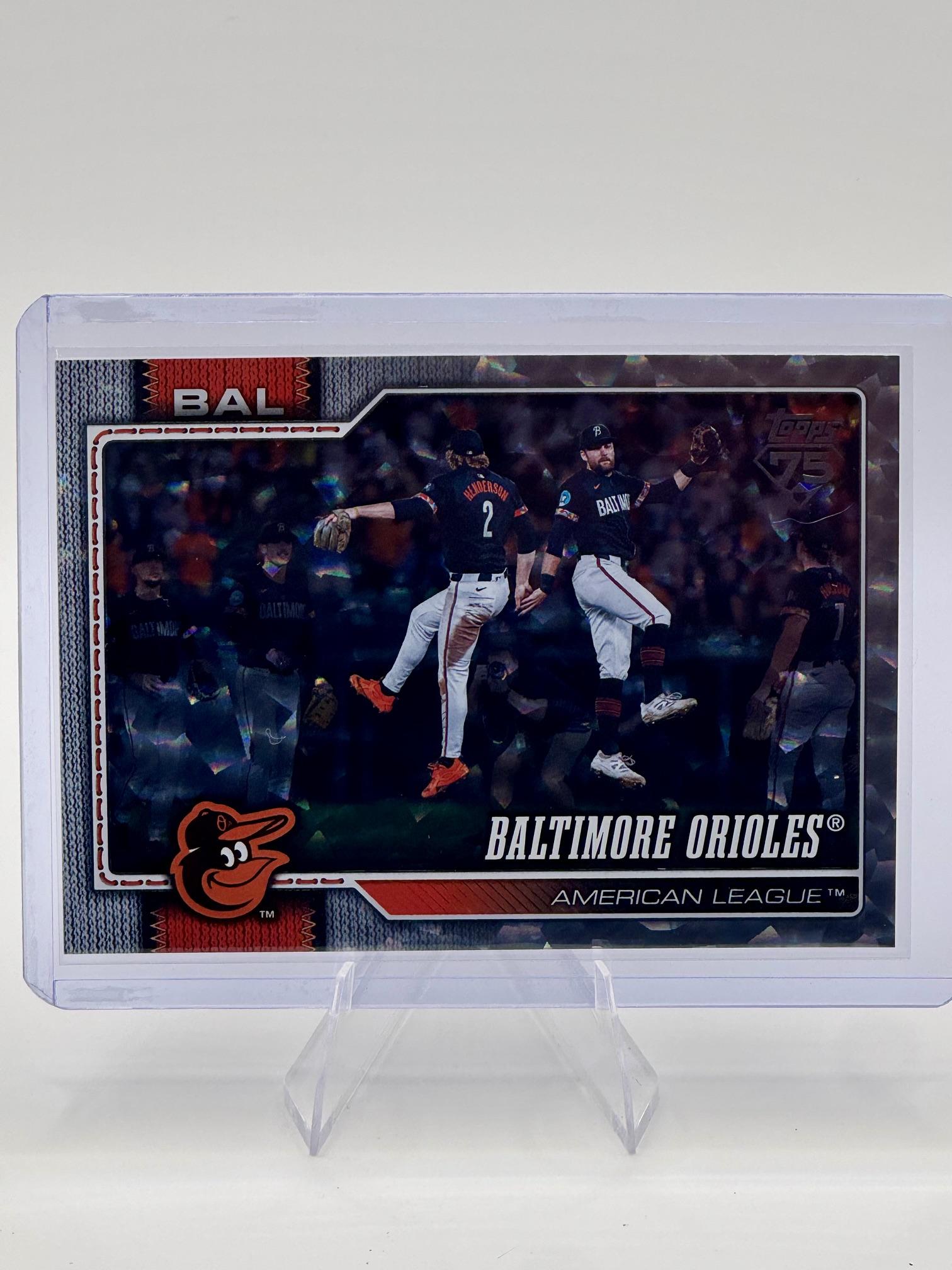 2026 Topps Baltimore Orioles #654 Silver Crackle Foil Orioles Near Mint