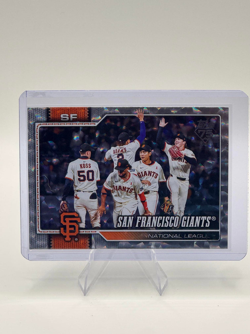 2026 Topps San Francisco Giants #496 Silver Crackle Foil Giants Near Mint