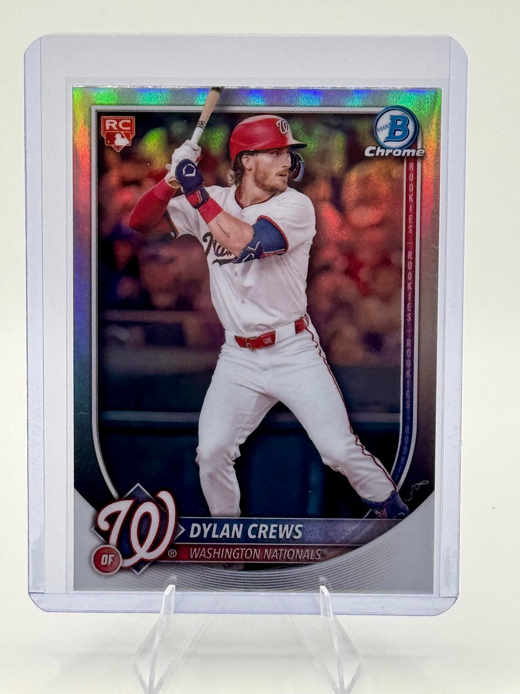 2025 Bowman Dylan Crews #42 Bowman Chrome Red Rookie Nationals Rookie Near Mint