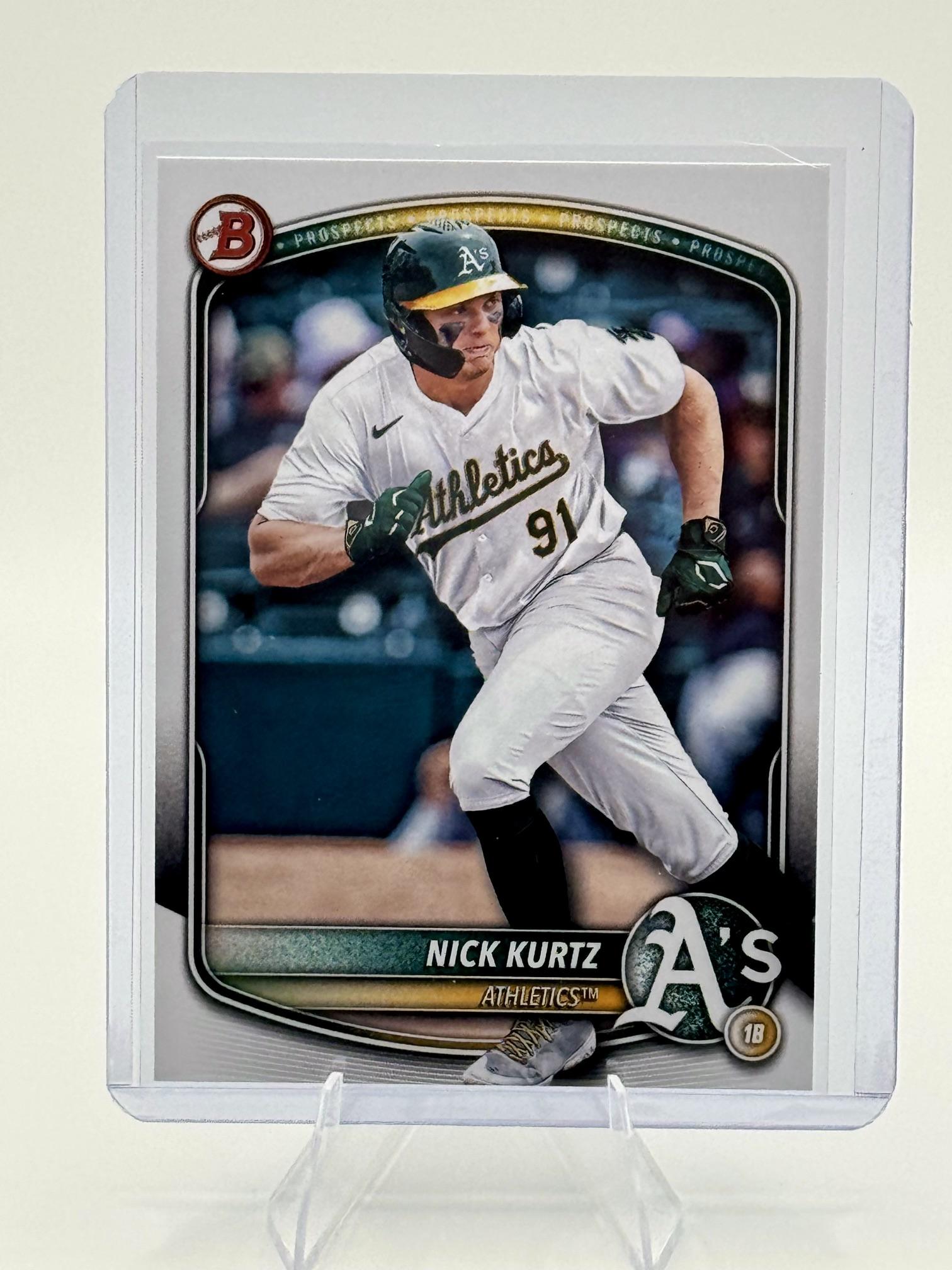 2025 Bowman Nick Kurtz #BP-114 Prospects Athletics Near Mint or Better