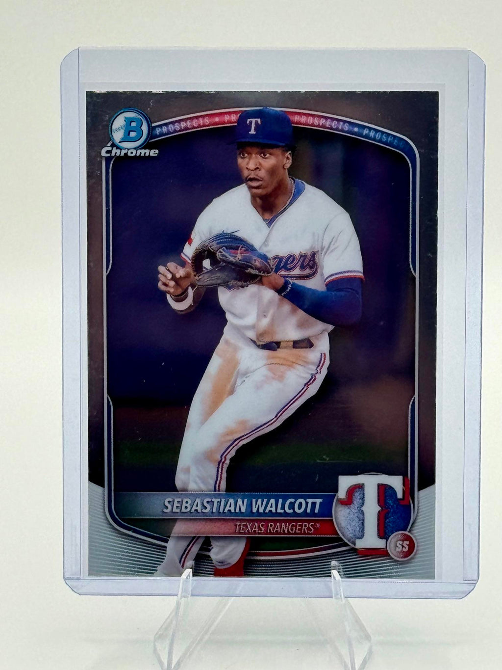 2025 Bowman Sebastian Walcott #BCP-133 Chrome Prospects Rangers Near Mint