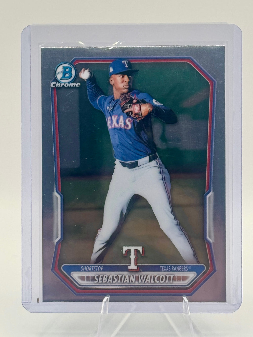 2026 Bowman Sebastian Walcott #BCP-51 Chrome Prospects Texas Rangers Near Mint