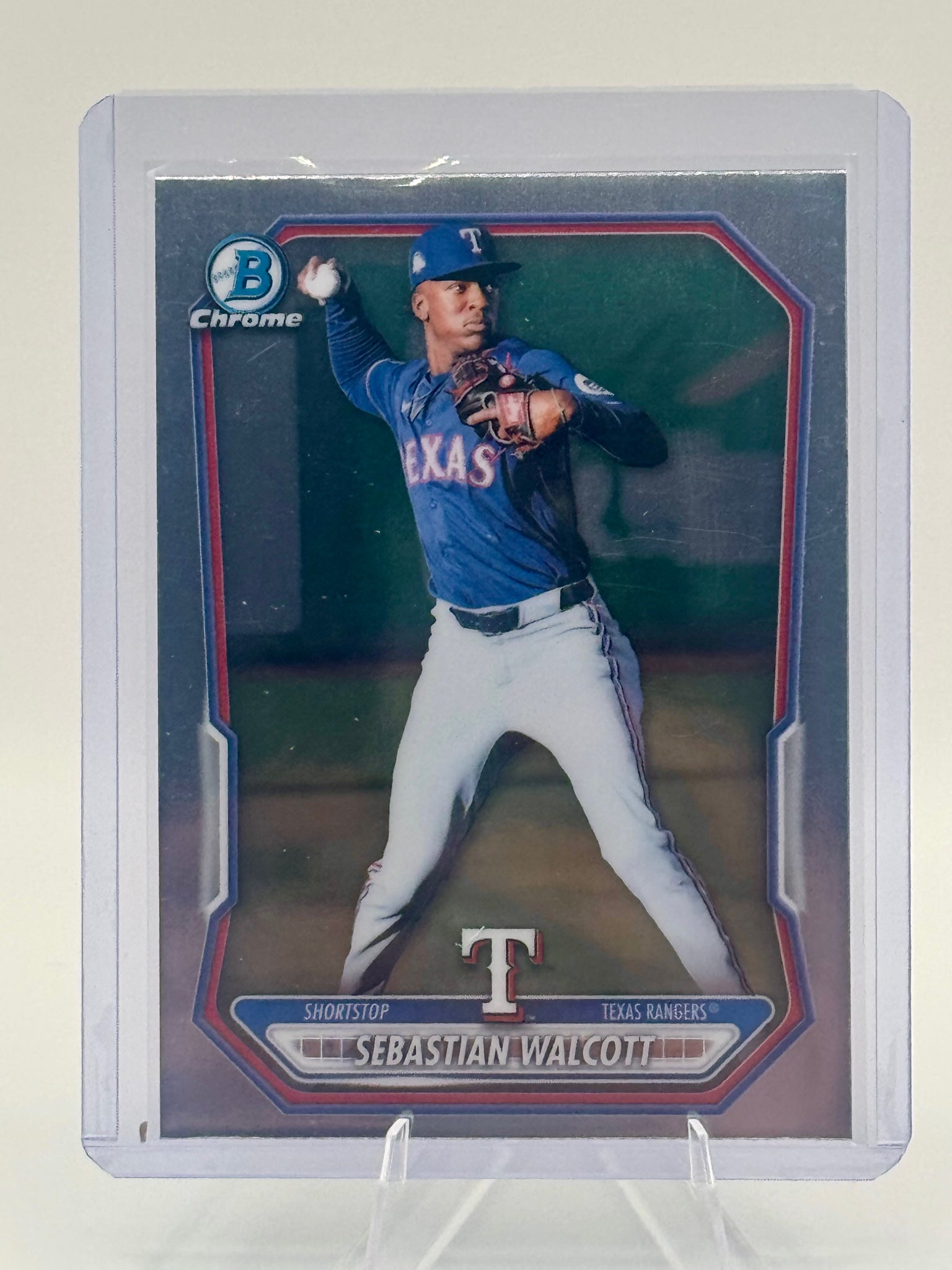 2026 Bowman Sebastian Walcott #BCP-51 Chrome Prospects Texas Rangers Near Mint