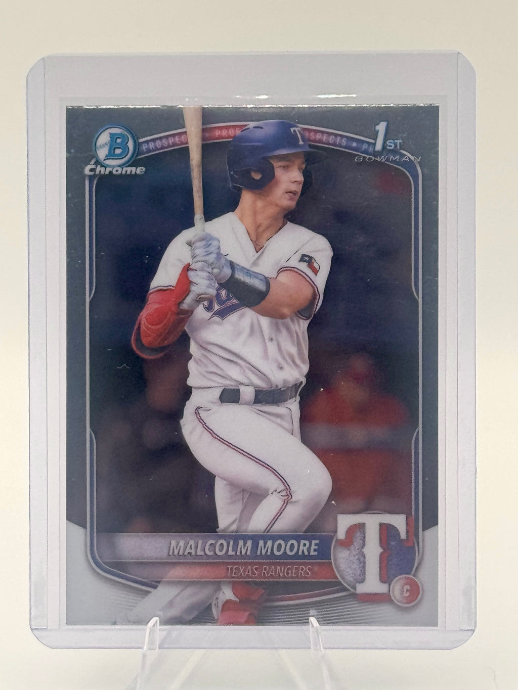 2025 Bowman Malcolm Moore #BCP-129 Chrome Prospects Texas Rangers Near Mint