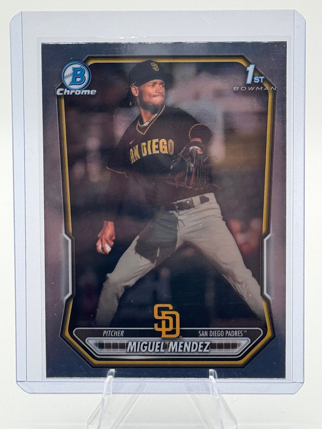2026 Bowman Miguel Mendez #BCP-107 Reptilian Refractor Padres NM