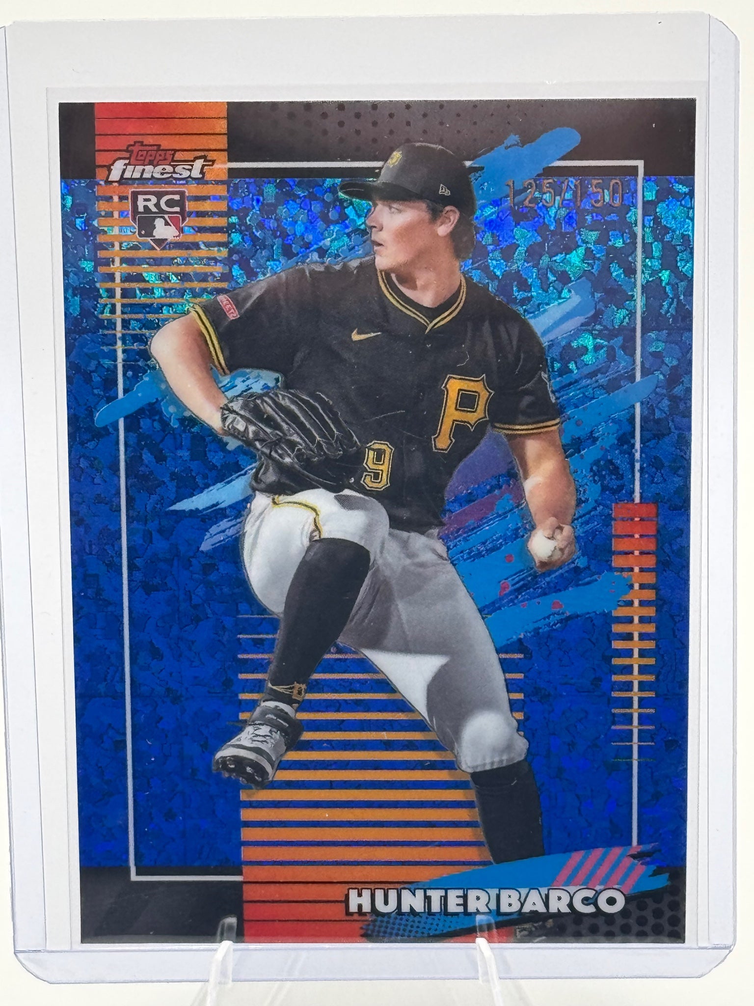 2026 Topps Finest Hunter Barco #177 Uncommon Blue Mini Diamond /150 Pirates NM