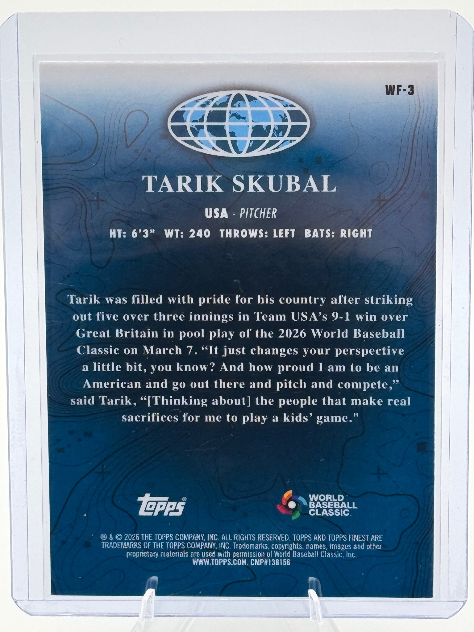 2026 Topps Finest Tarik Skubal #WF-3 World's Finest Detroit Tigers Near Mint