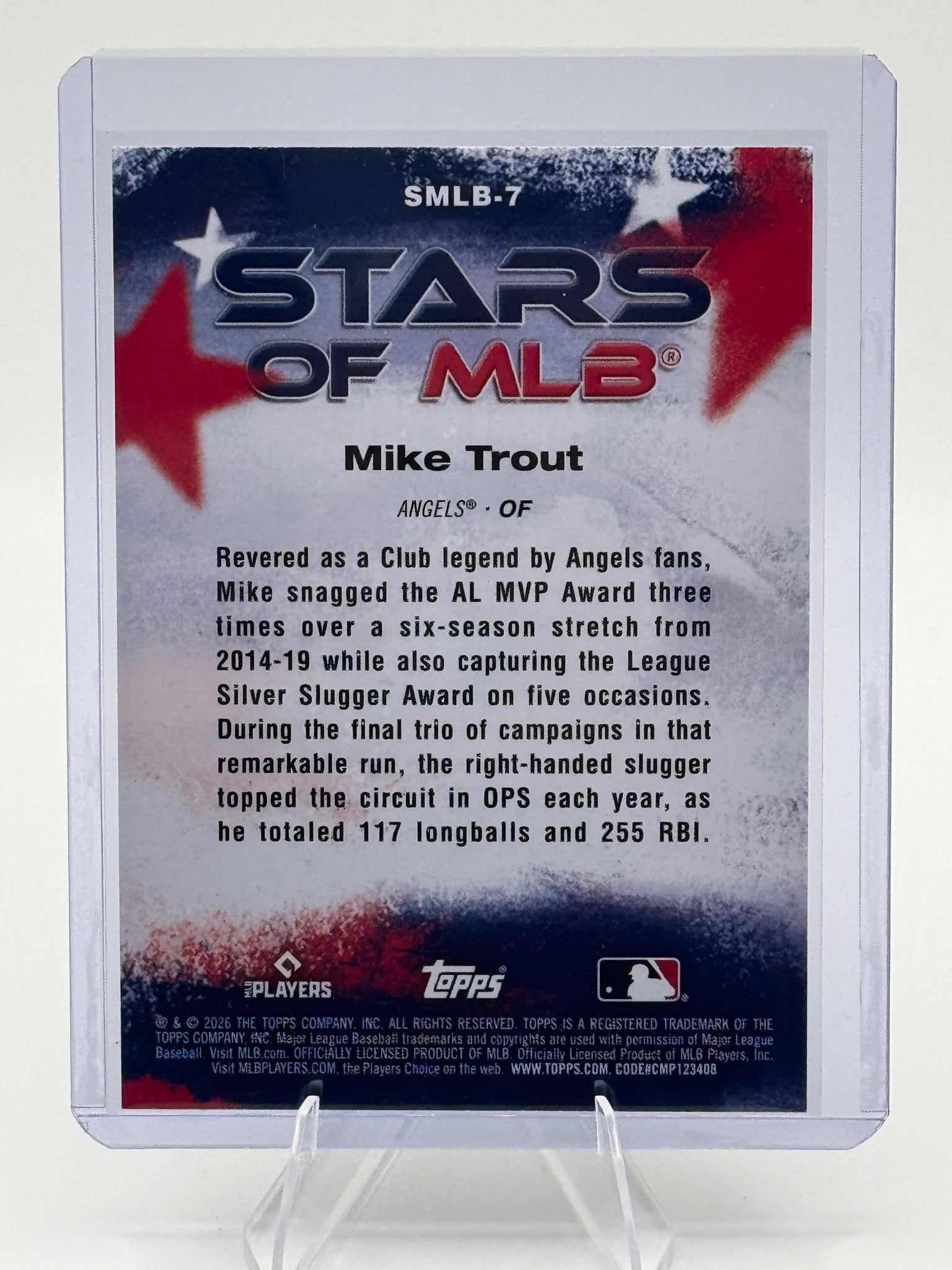 2026 Topps Mike Trout #SMLB-7 Stars of MLB Crackle Foil Los Angeles Angels NM