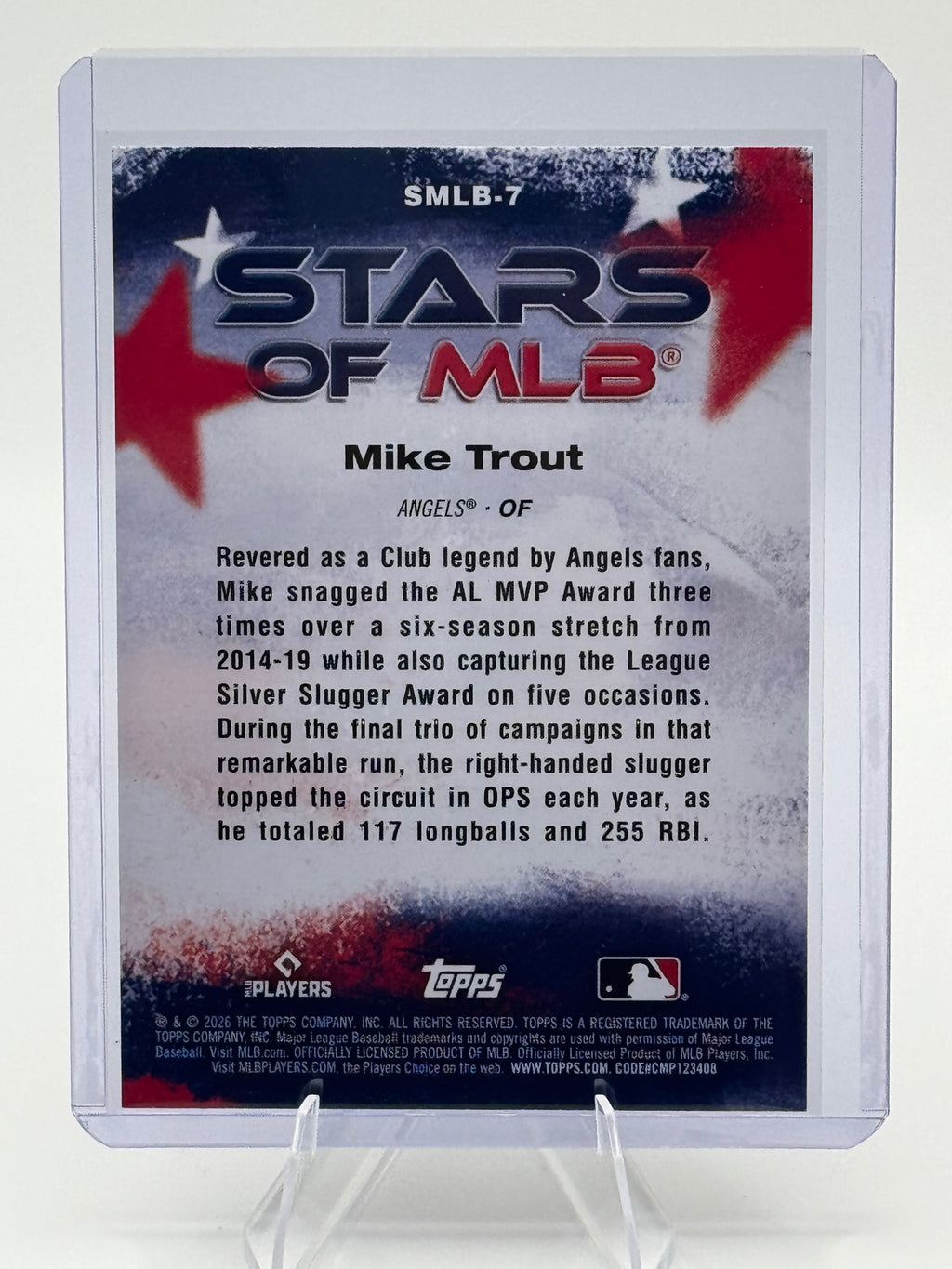 2026 Topps Mike Trout #SMLB-7 Stars of MLB Crackle Foil Los Angeles Angels NM