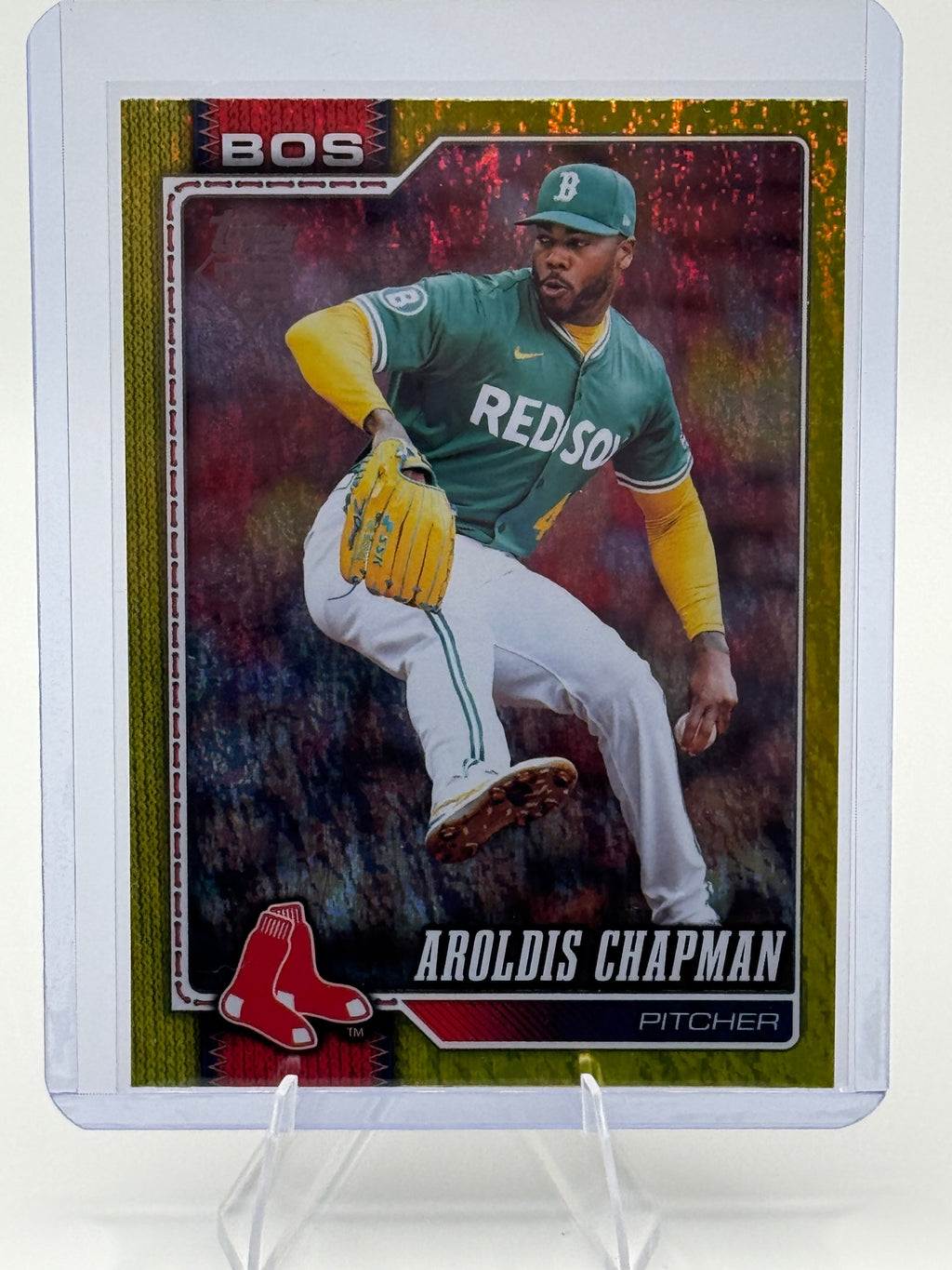 2026 Topps Aroldis Chapman #656 Gold Holo Foil /399 Boston Red Sox Near Mint