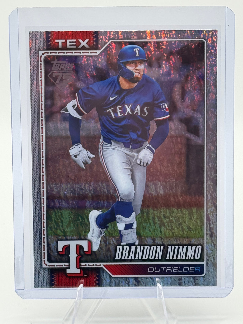 2026 Topps Brandon Nimmo #470 Holo Foil Texas Rangers Near Mint or Better