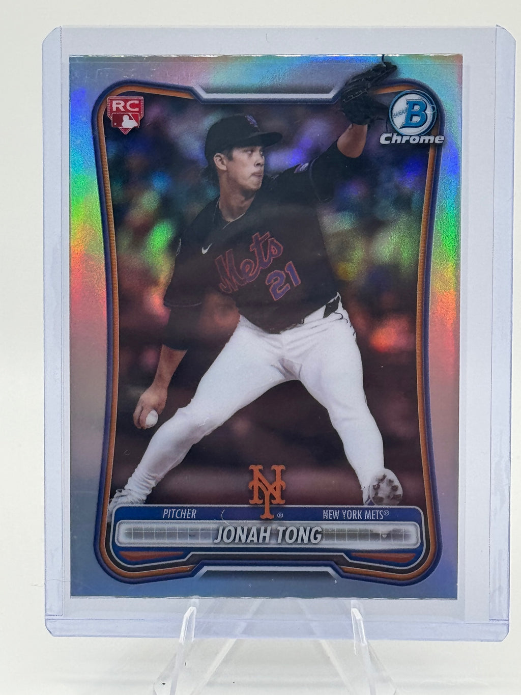 2026 Bowman Jonah Tong #65 Rookie Red RC Logo New York Mets Near Mint or Better