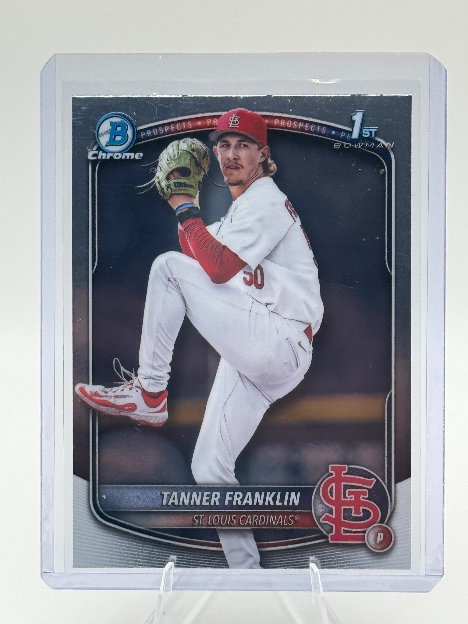 2025 Bowman Draft Tanner Franklin #BDC-90 Chrome St. Louis Cardinals Near Mint