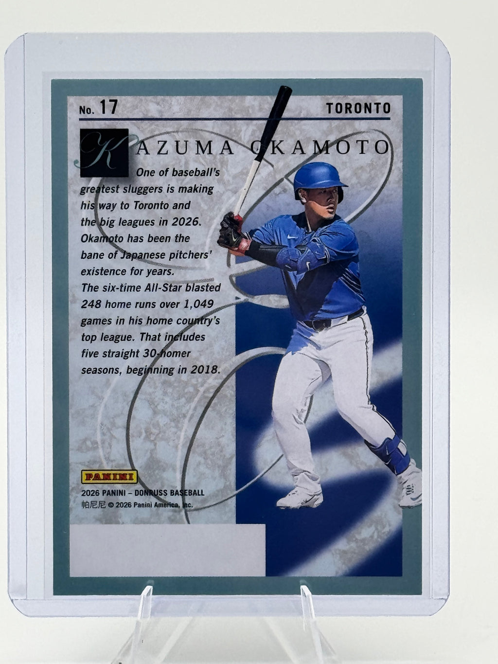 2026 Donruss Kazuma Okamoto #17 Elite Series Toronto Blue Jays Near Mint
