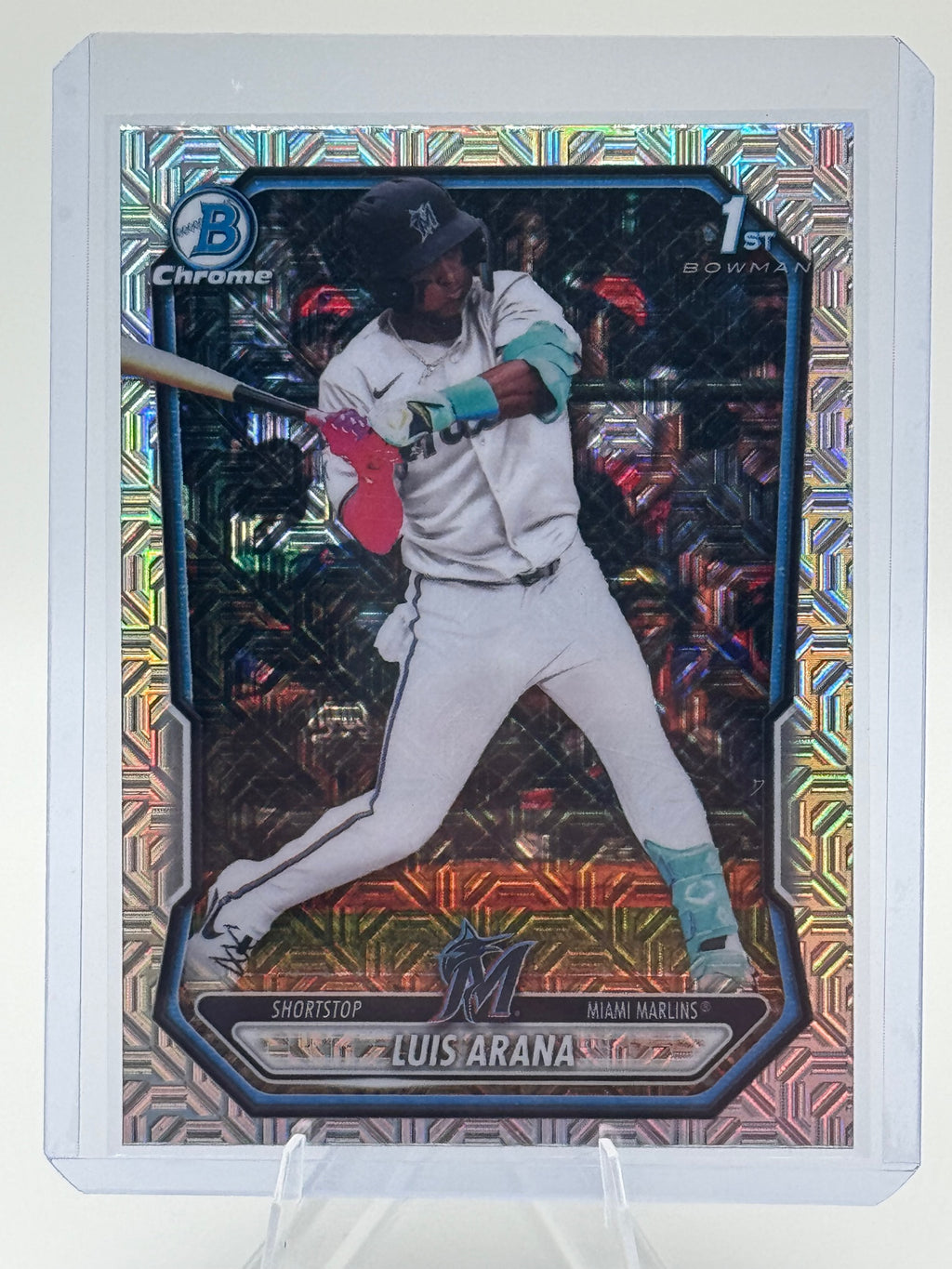 2026 Bowman Luis Arana #BCP-72 Chrome Prospects Mojo Refractor Miami Marlins NM
