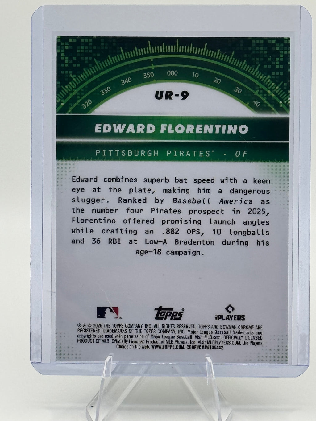 2026 Bowman Edward Florentino #UR-9 Under the Radar Pittsburgh Pirates Near Mint