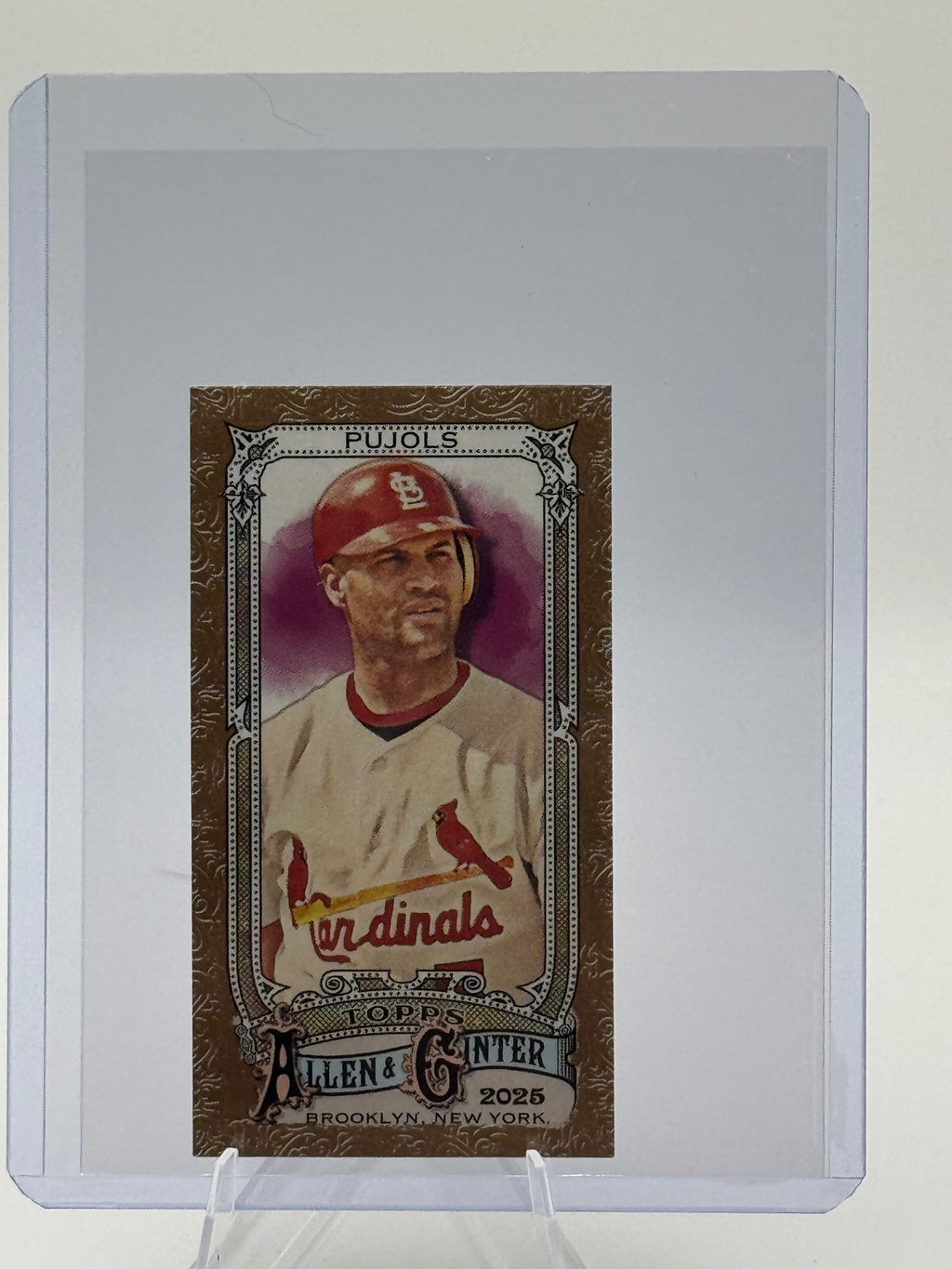 2025 Topps Allen & Ginter Albert Pujols #1 Mini Gold Border Cardinals NM