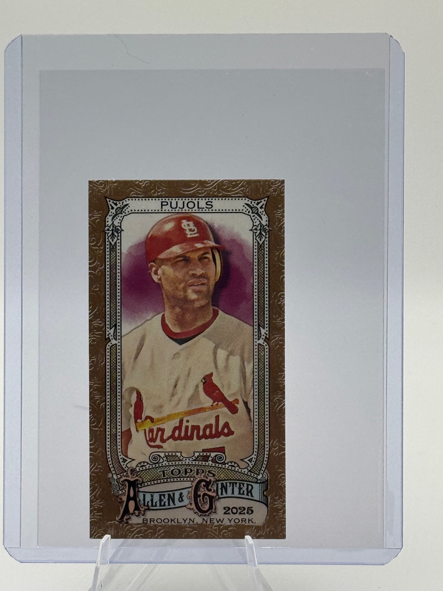 2025 Topps Allen & Ginter Albert Pujols #1 Mini Gold Border Cardinals NM