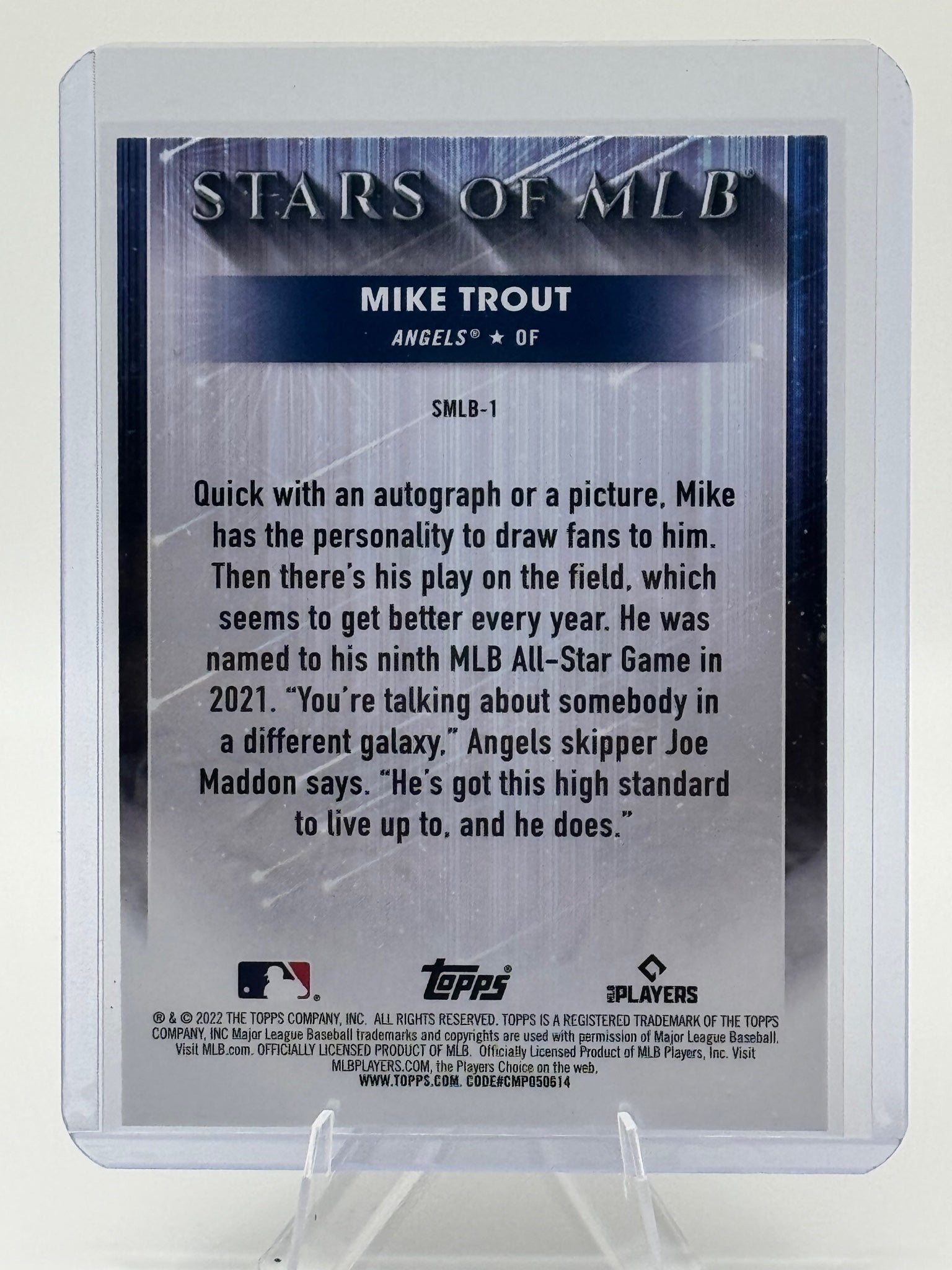 2022 Topps 1st Edition - Stars of MLB Mike Trout #SMLB-1 Los Angeles Angels NM