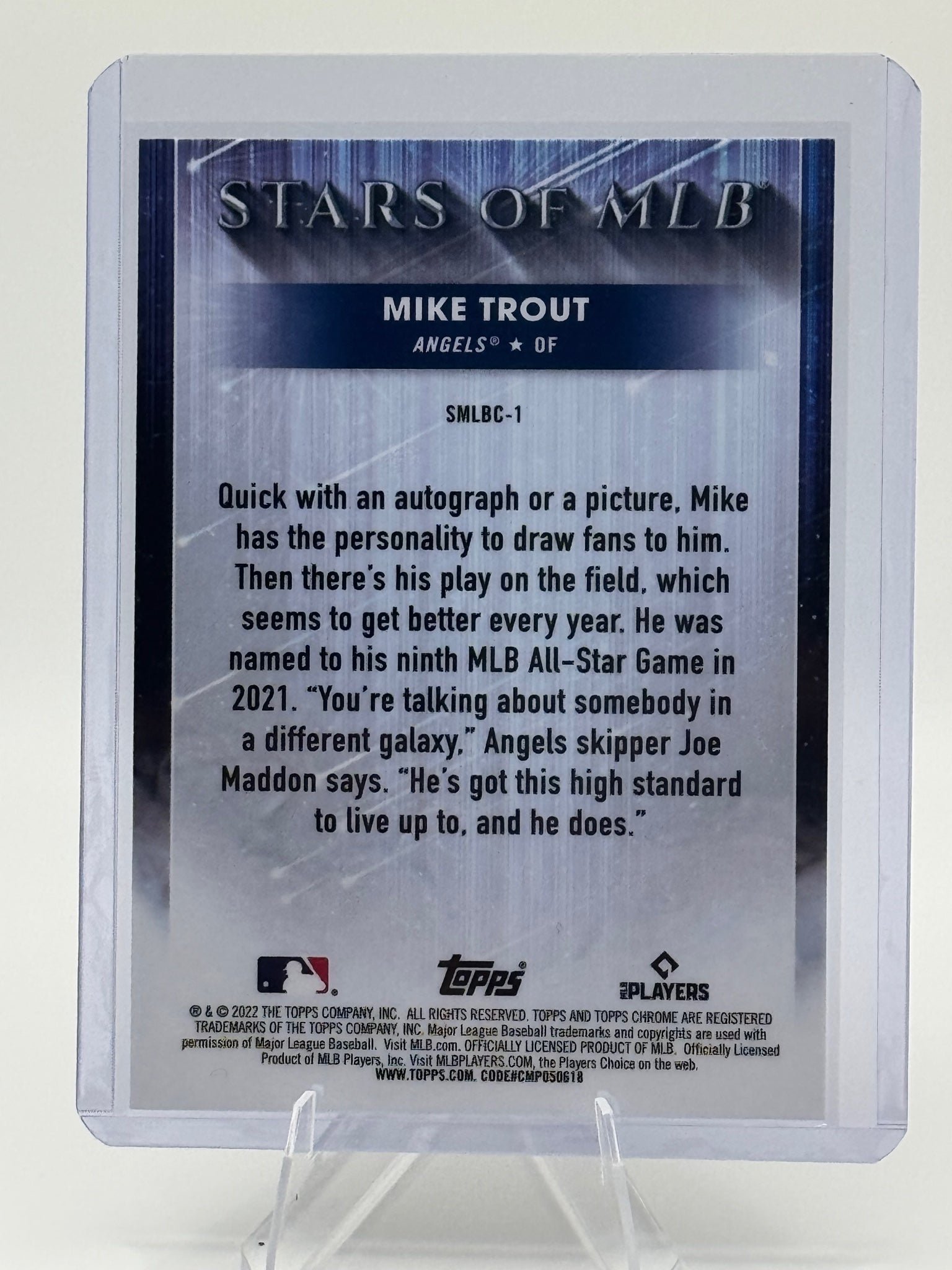 2022 Topps Mike Trout #SMLB-1 Stars of MLB Los Angeles Angels Near Mint