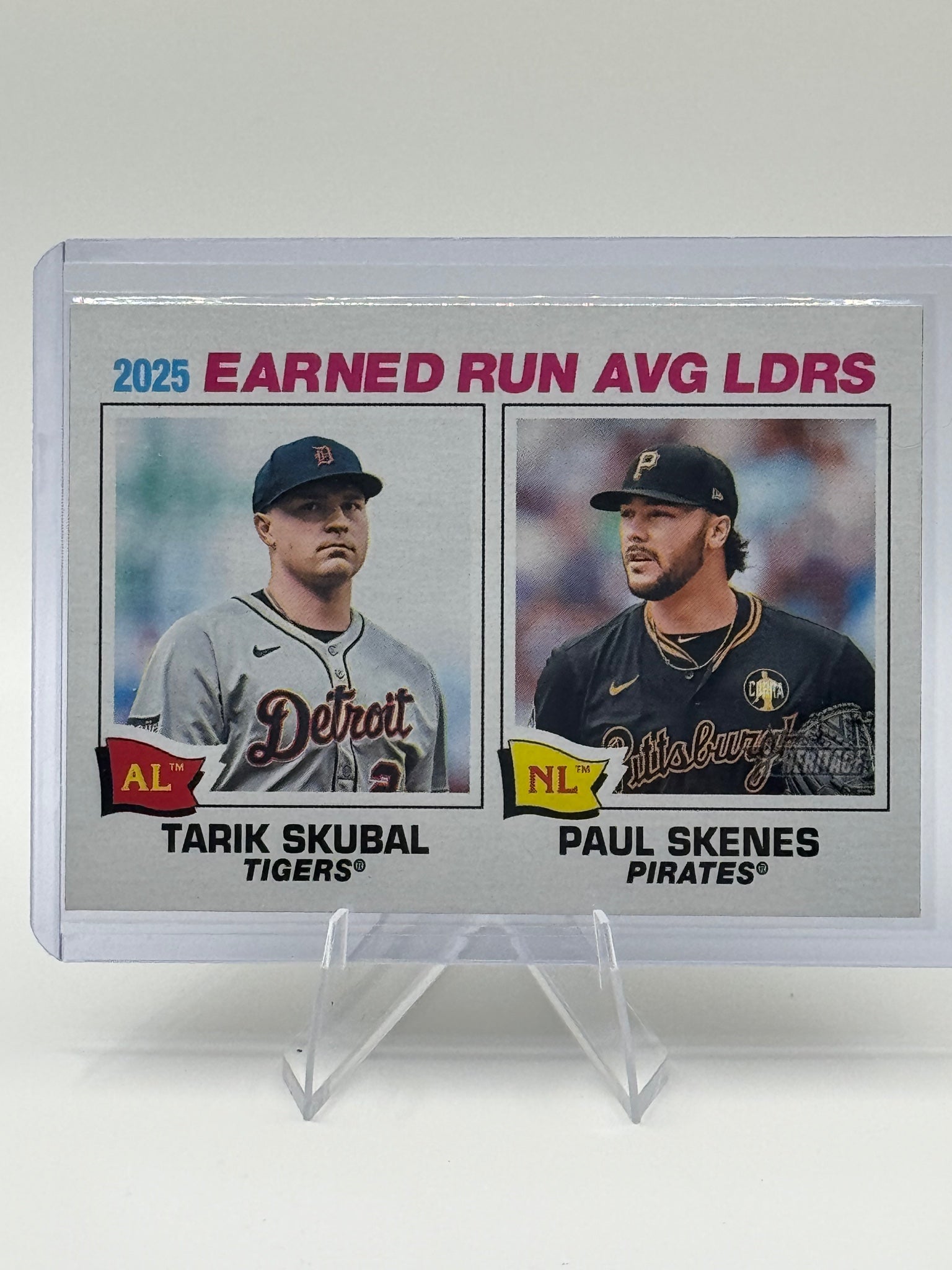 2026 Topps Heritage 2025 ERA Leaders (Tarik Skubal / Paul Skenes) #7 Near Mint