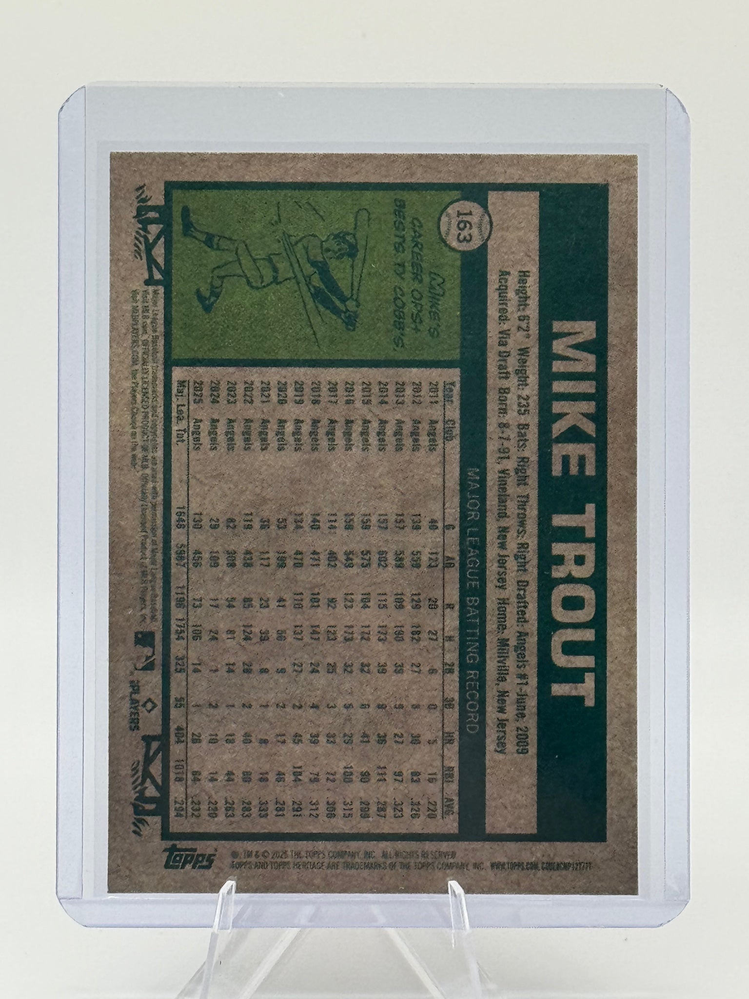 2026 Topps Heritage Mike Trout #163 Los Angeles Angels Near Mint or Better