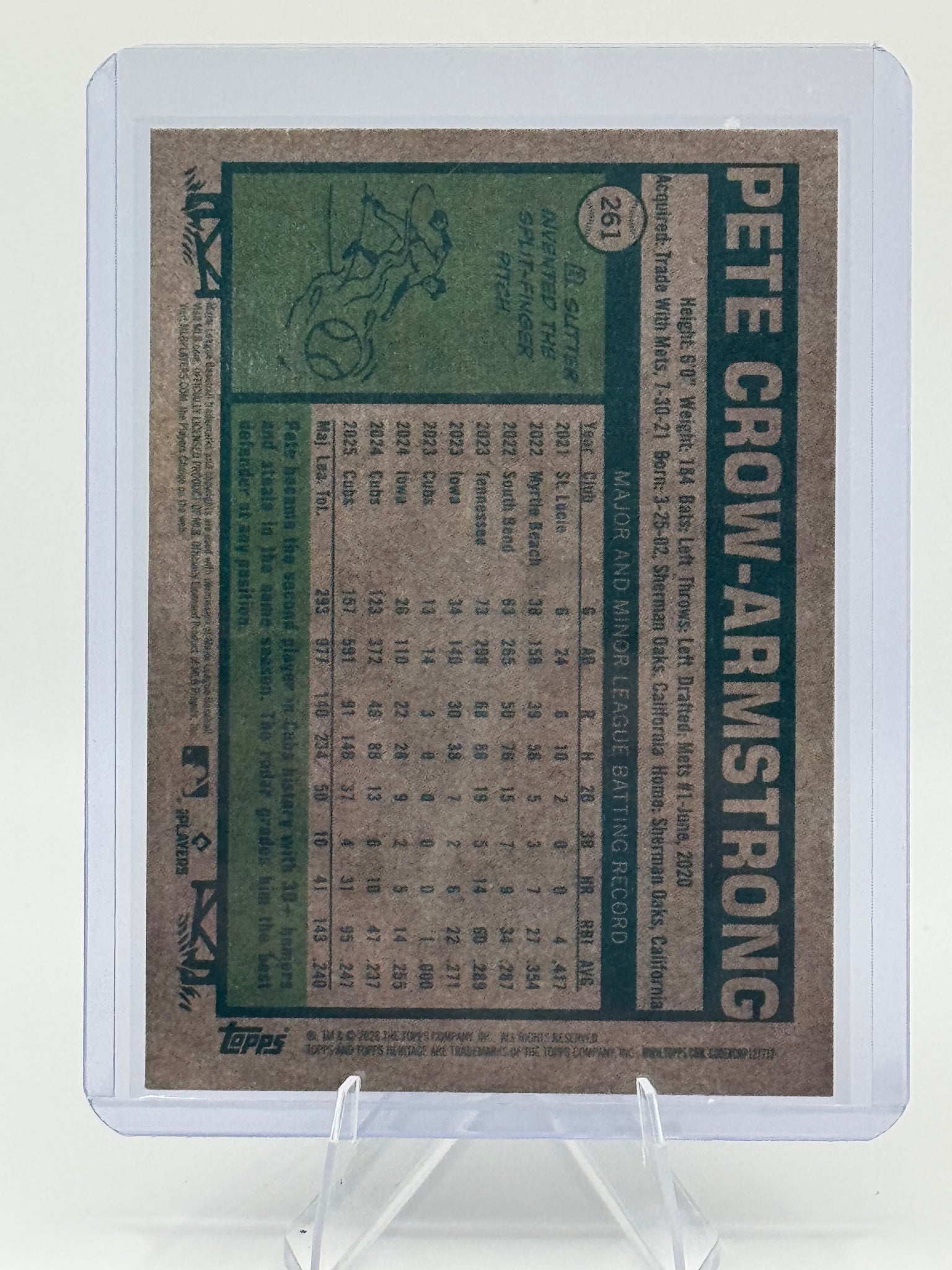 2026 Topps Heritage Pete Crow-Armstrong #261 Chicago Cubs Near Mint or Better