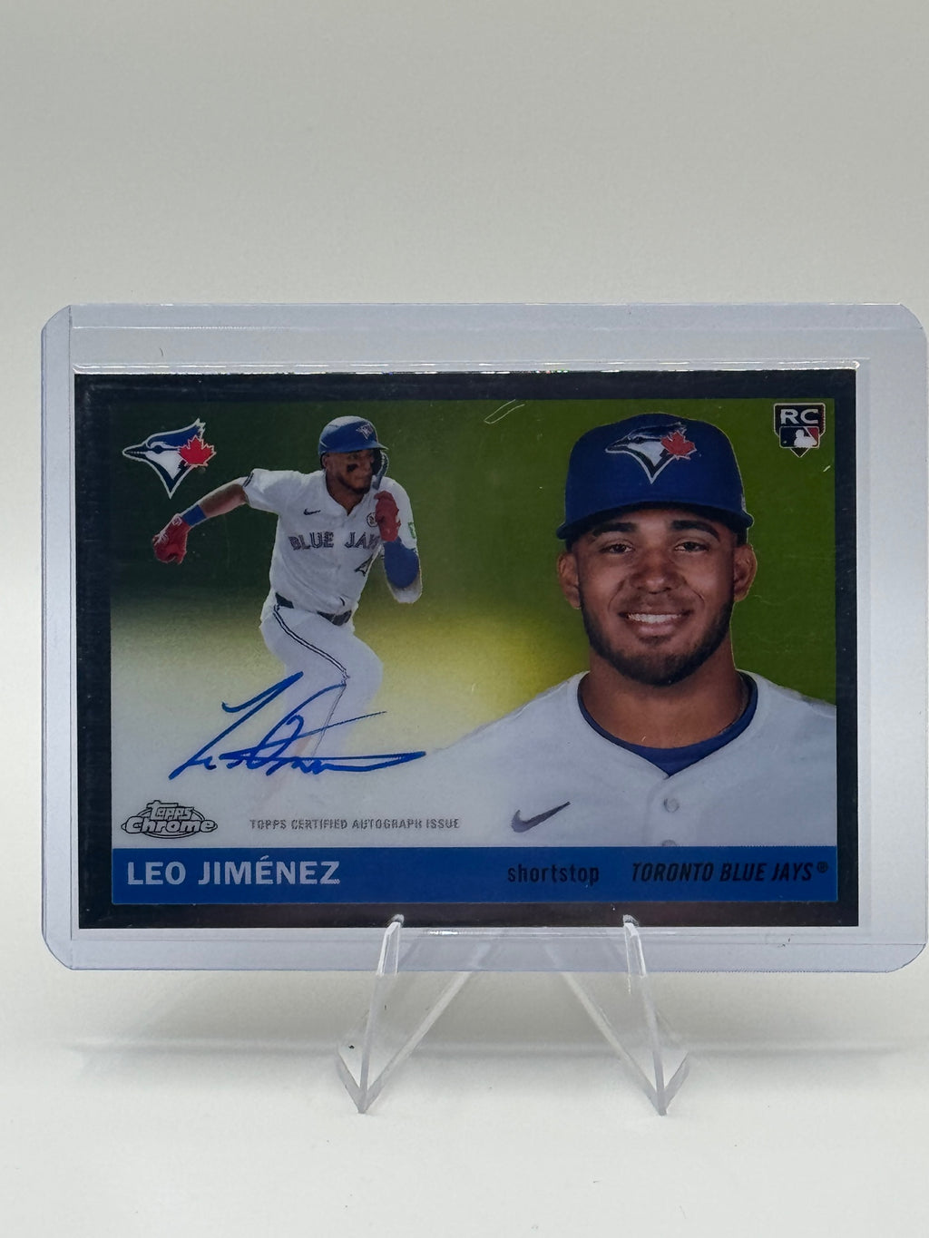 2025 Topps Chrome Platinum Leo Jiménez #CPA-LJ Autograph Blue Jays NM