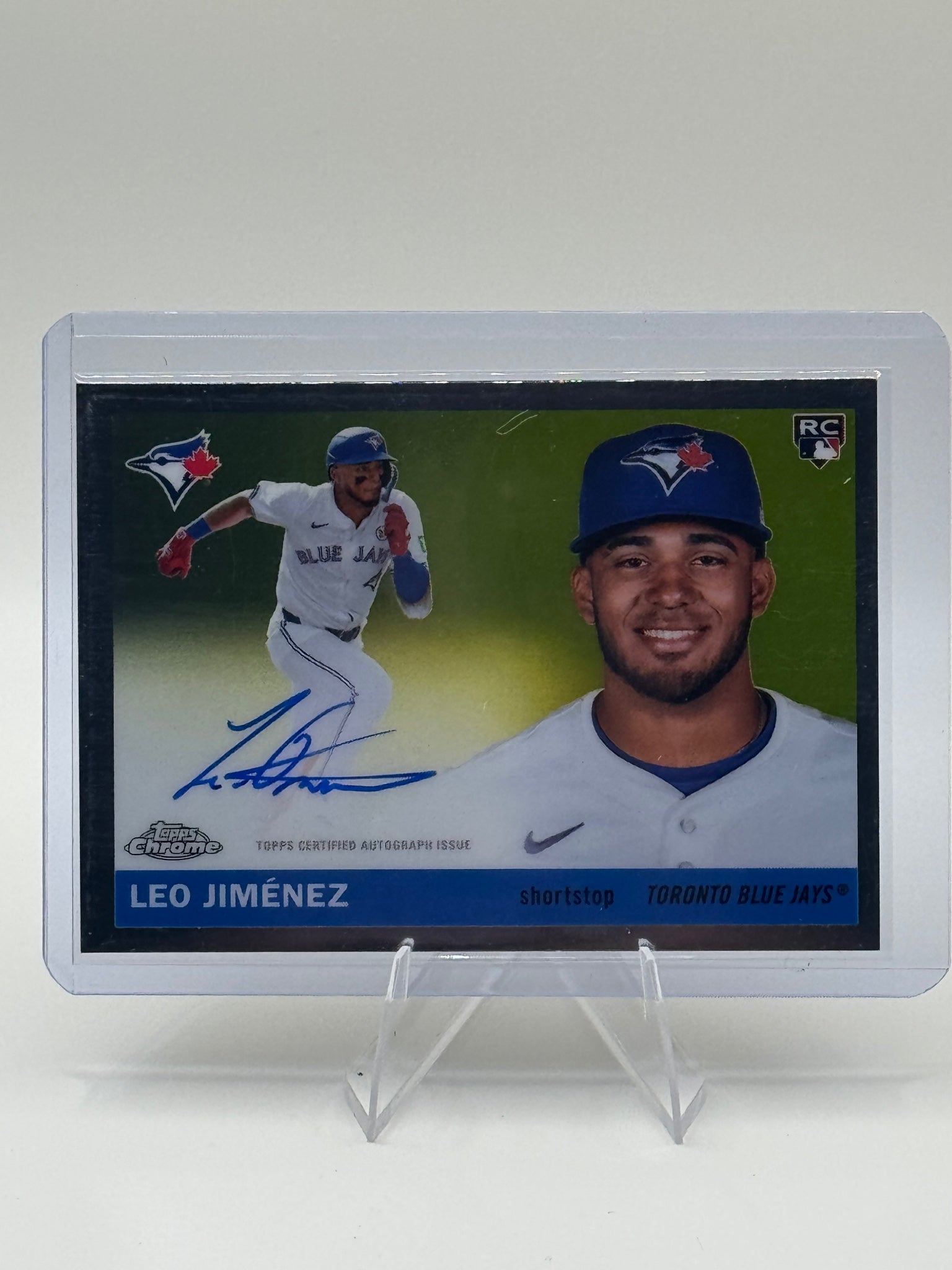 2025 Topps Chrome Platinum Leo Jiménez #CPA-LJ Autograph Blue Jays NM