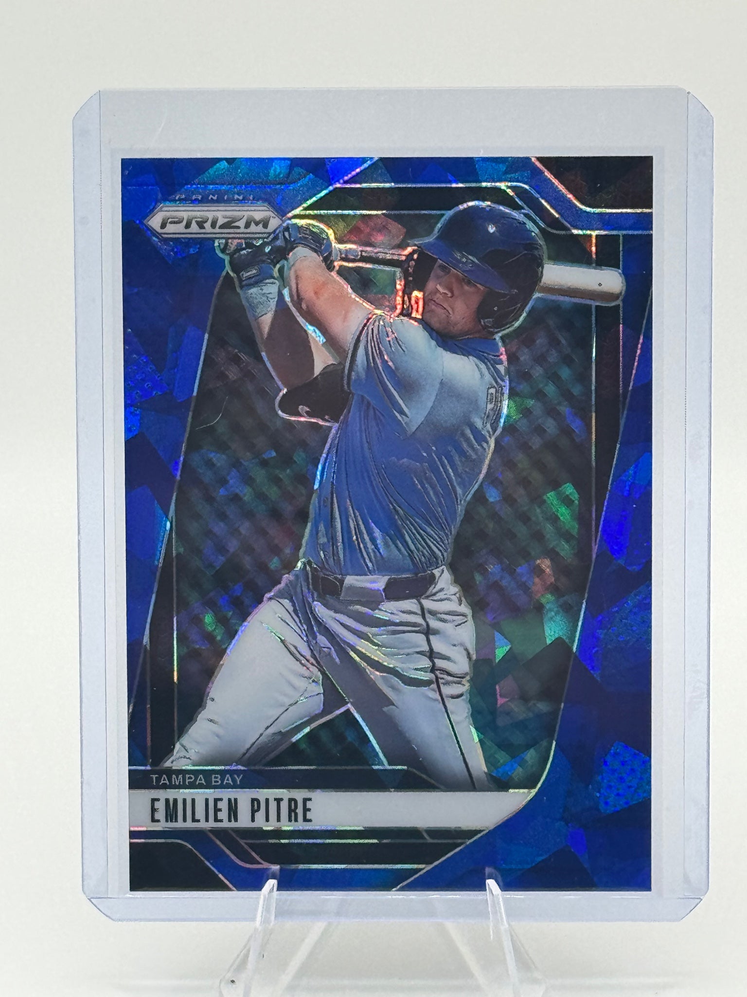 2025 Panini Prizm Emilien Pitre #79 Blue Ice Prizms Tampa Bay Rays Near Mint