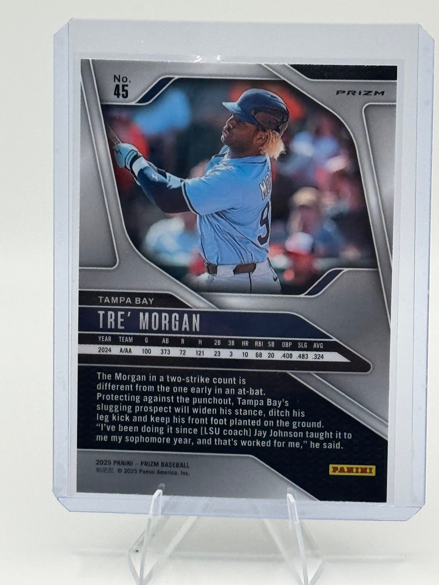 2025 Panini Prizm Tre' Morgan #45 Green Prizms Rays NM