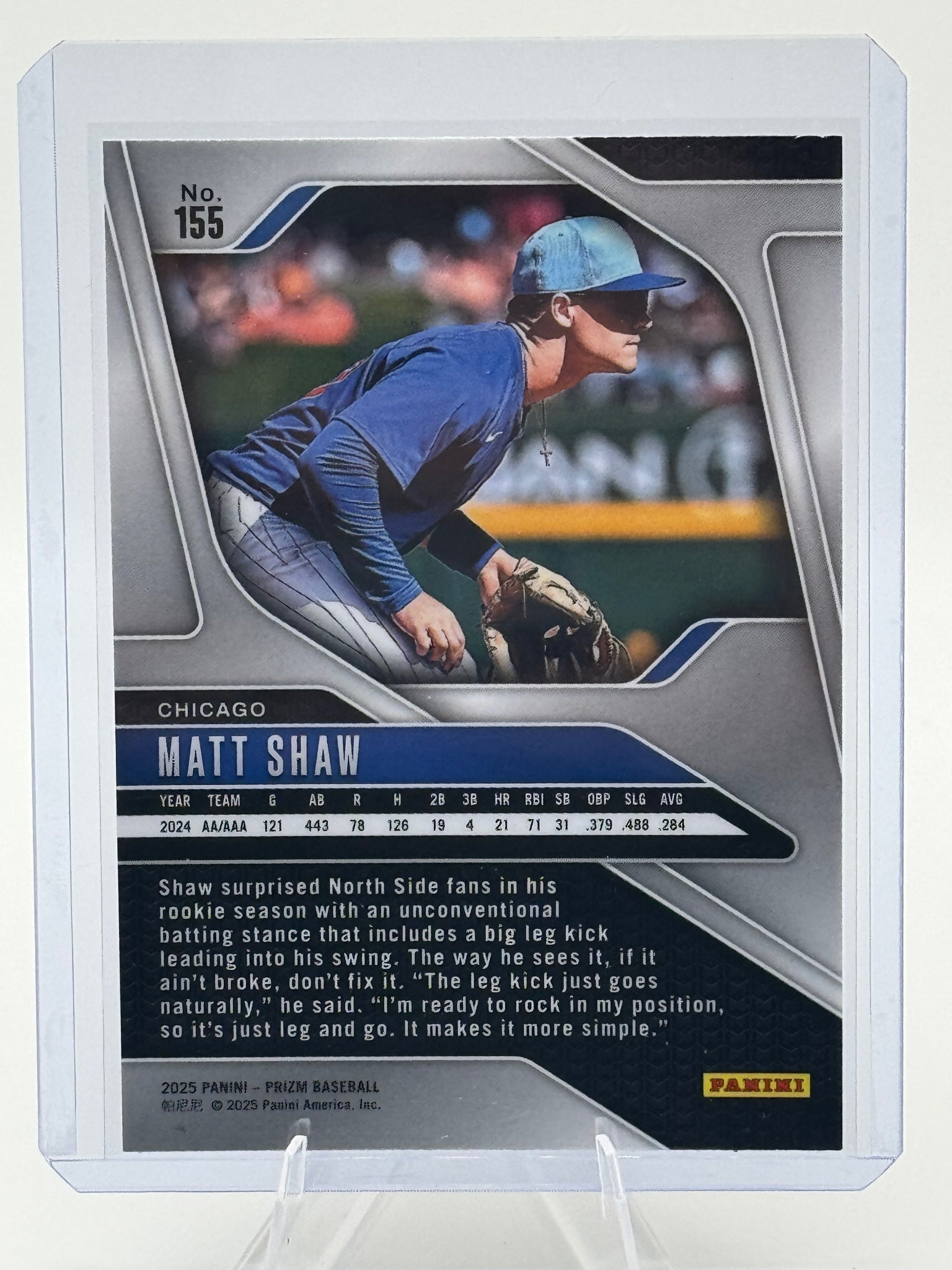 2025 Panini Prizm Matt Shaw #155 Chicago Cubs Near Mint or Better