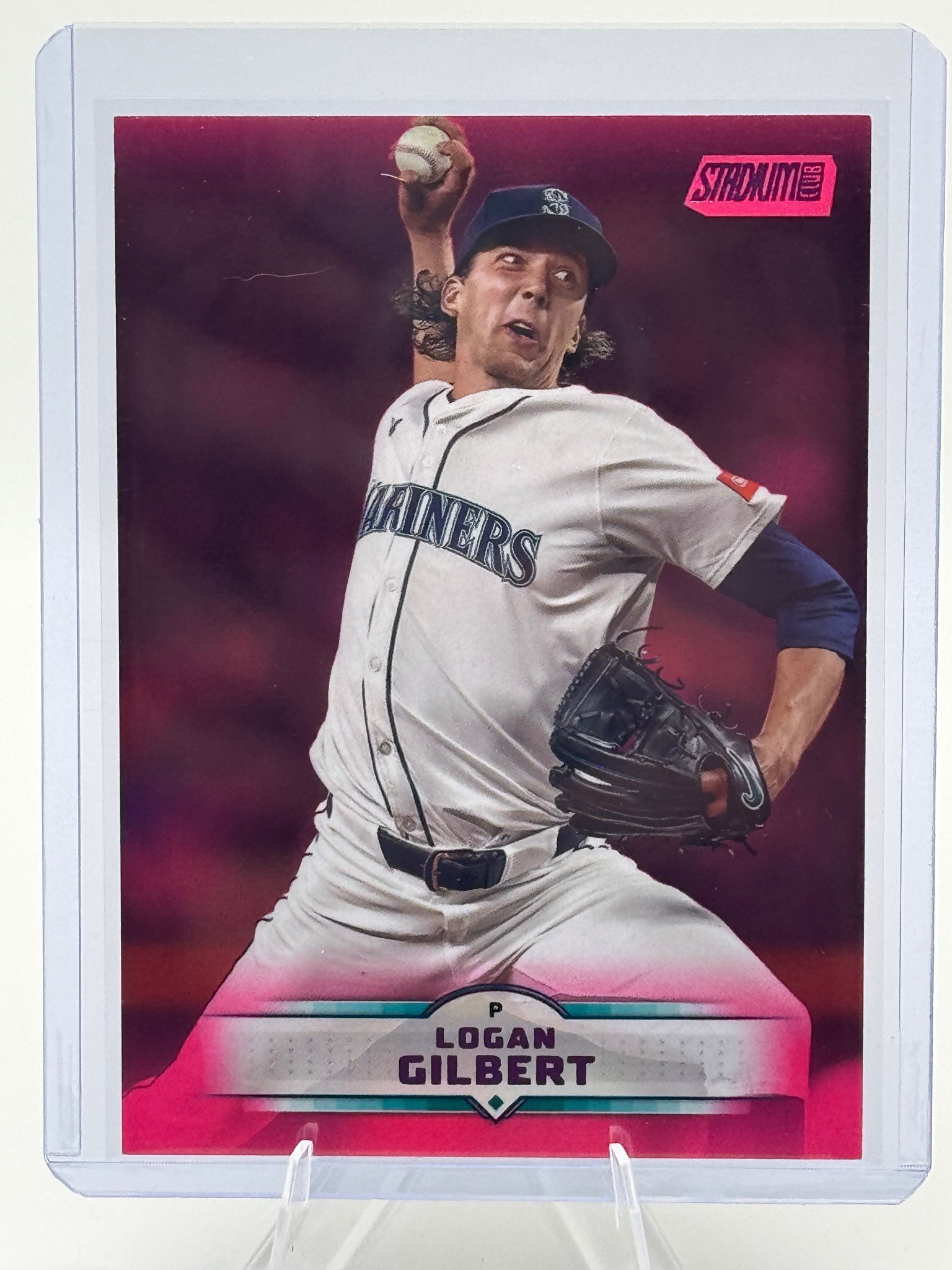2025 Stadium Club Logan Gilbert #158 Pink Foil Seattle Mariners Near Mint
