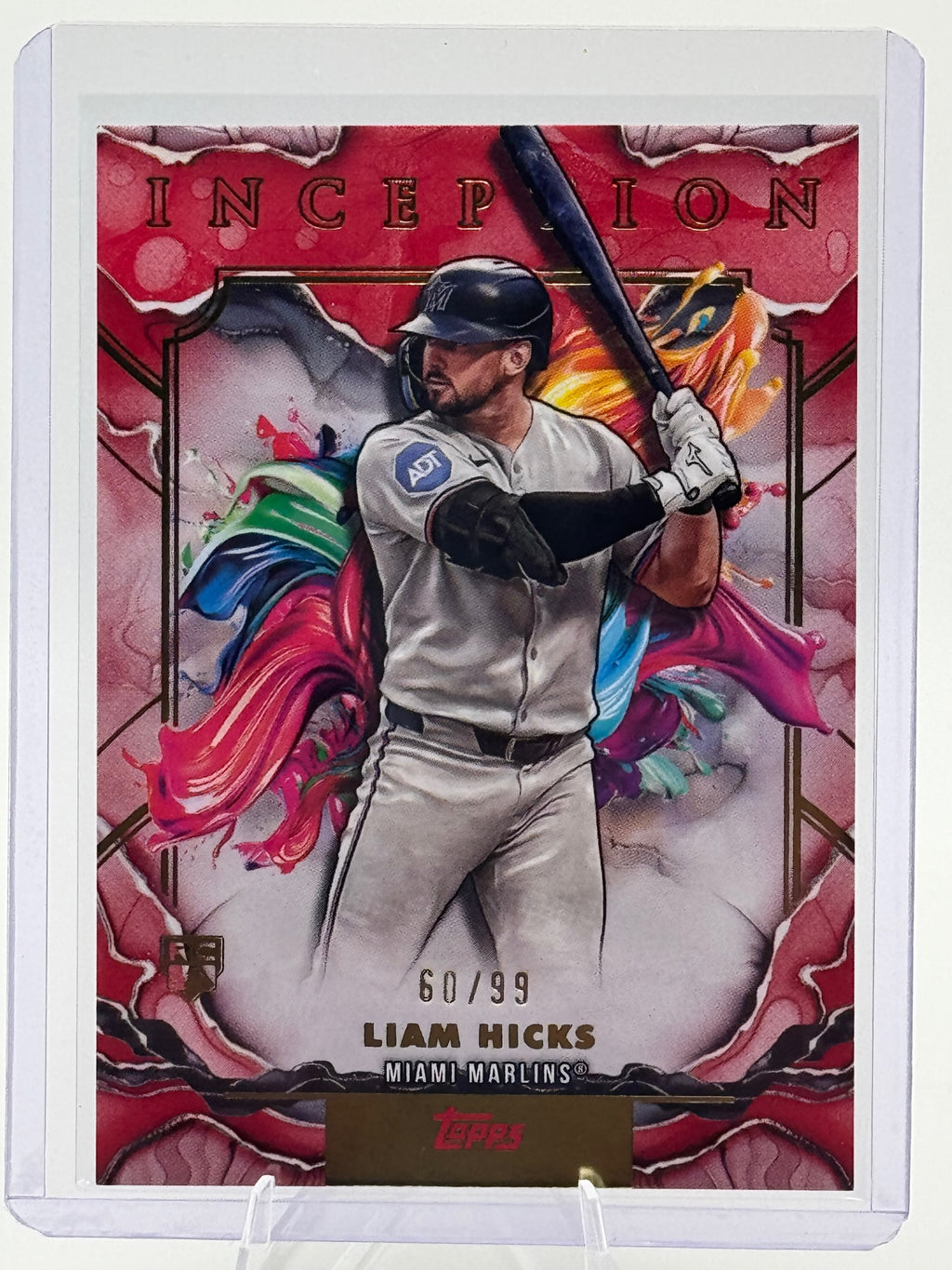 2025 Topps Inception Liam Hicks #81 Red Miami Marlins Near Mint or Better