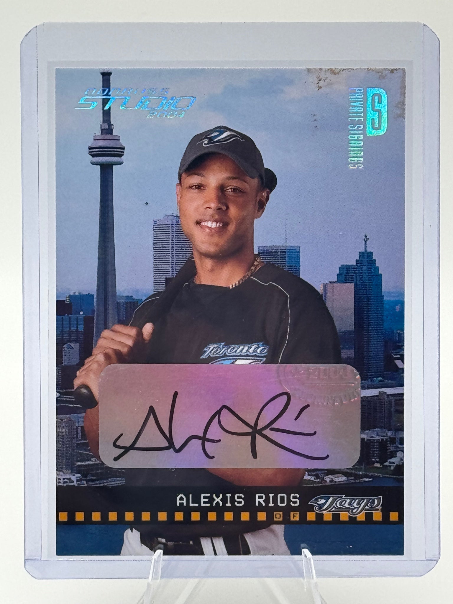 2004 Donruss Studio Alexis Rios #194 Private Signings Auto /250 Blue Jays NM